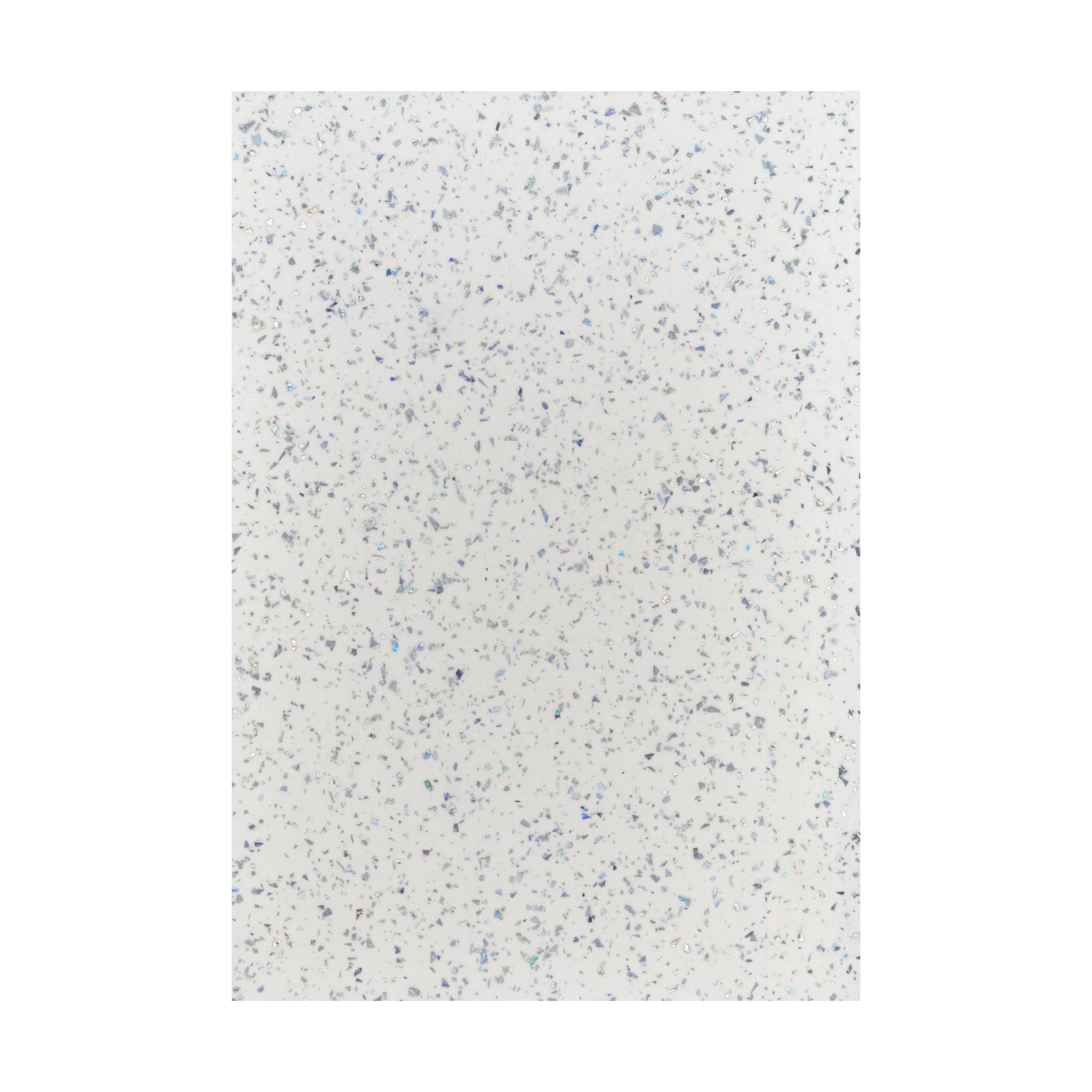 White Sparkle MFC Laminate Kitchen Worktop, W 2000mm x L 28mm x D 365mm, White
