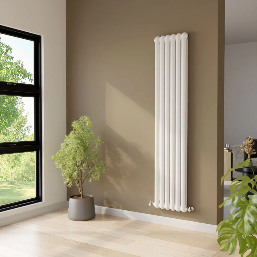 Balterley Aspire Vertical Double Panel Radiator 1800mm x 383mm - Gloss White - Image 3