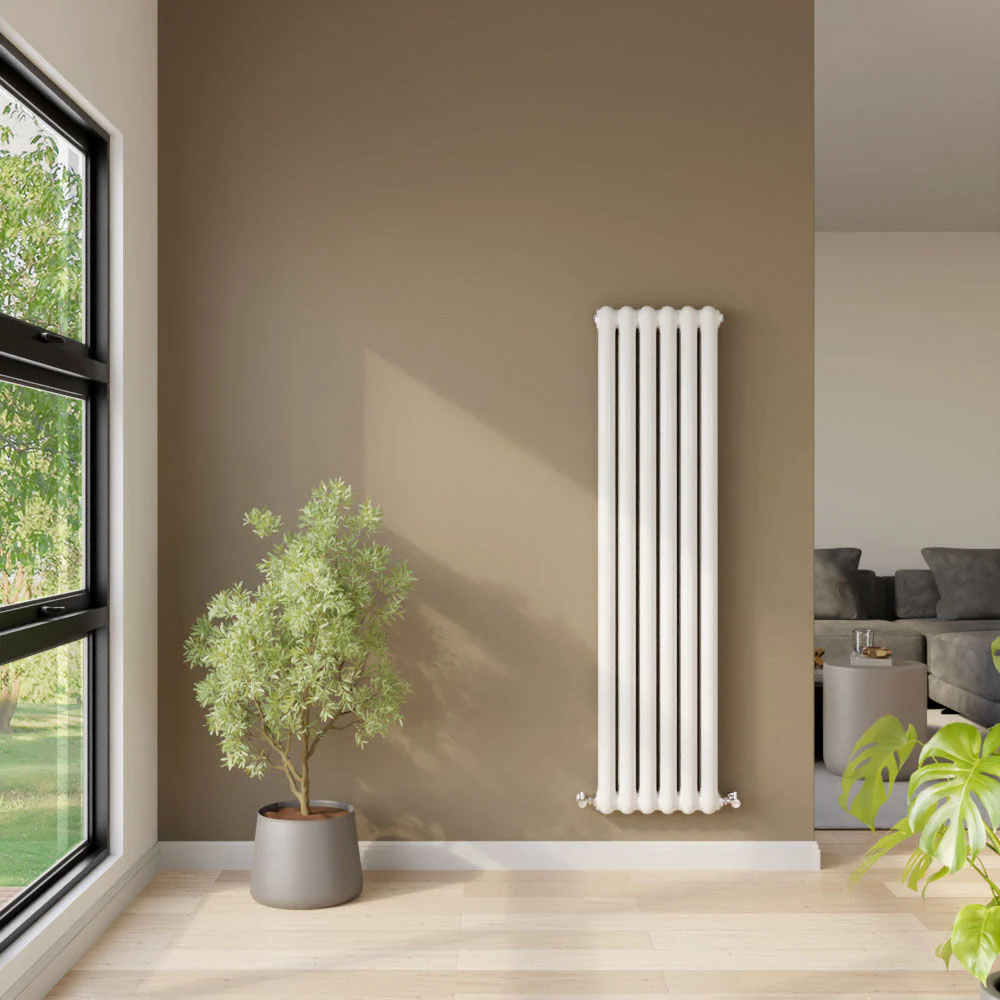 Balterley Aspire Vertical Double Panel Radiator, 1500mm x 383mm - Gloss White - Image 2