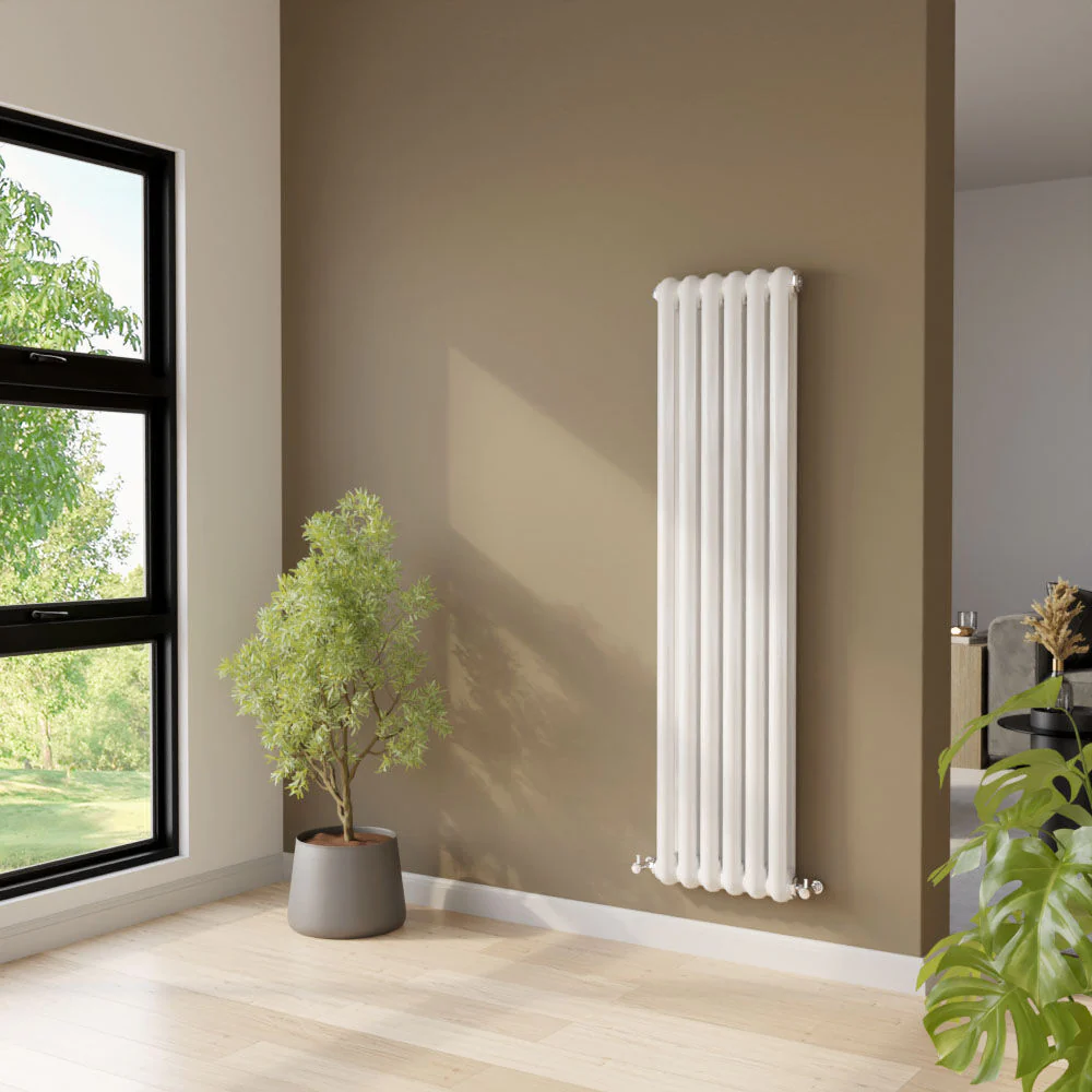 Balterley Aspire Vertical Double Panel Radiator, 1500mm x 383mm - Gloss White - Image 3