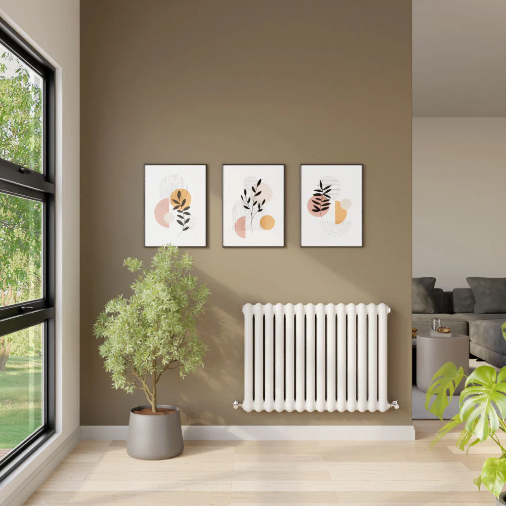 Balterley Aspire Horizontal Double Panel Radiator, 635mm x 863mm - Gloss White - Image 2