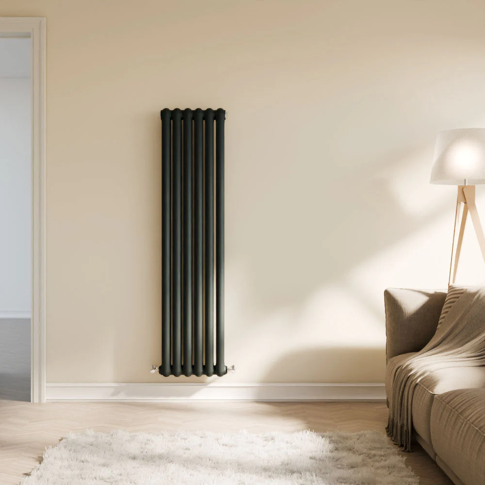 Balterley Aspire Vertical Double Panel Radiator, 1500mm x 383mm - Anthracite - Image 2