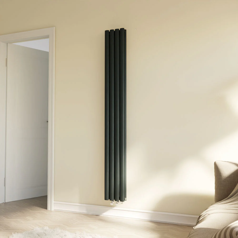Balterley Embrace Compact Vertical Double Panel Radiator, 1800mm x 236mm - Anthracite - Image 3