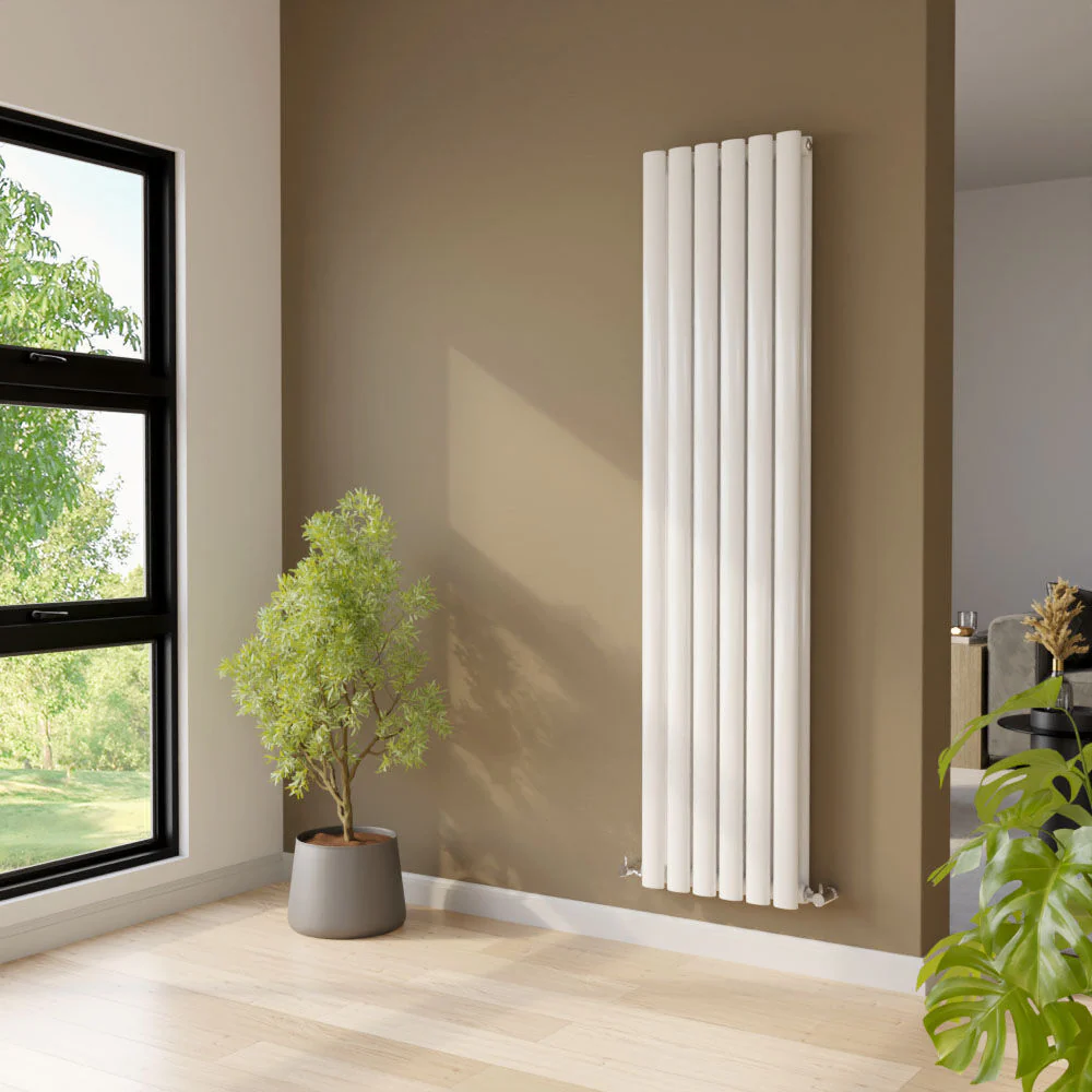 Balterley Embrace Vertical Double Panel Radiator, 1800mm x 354mm - Gloss White - Image 3