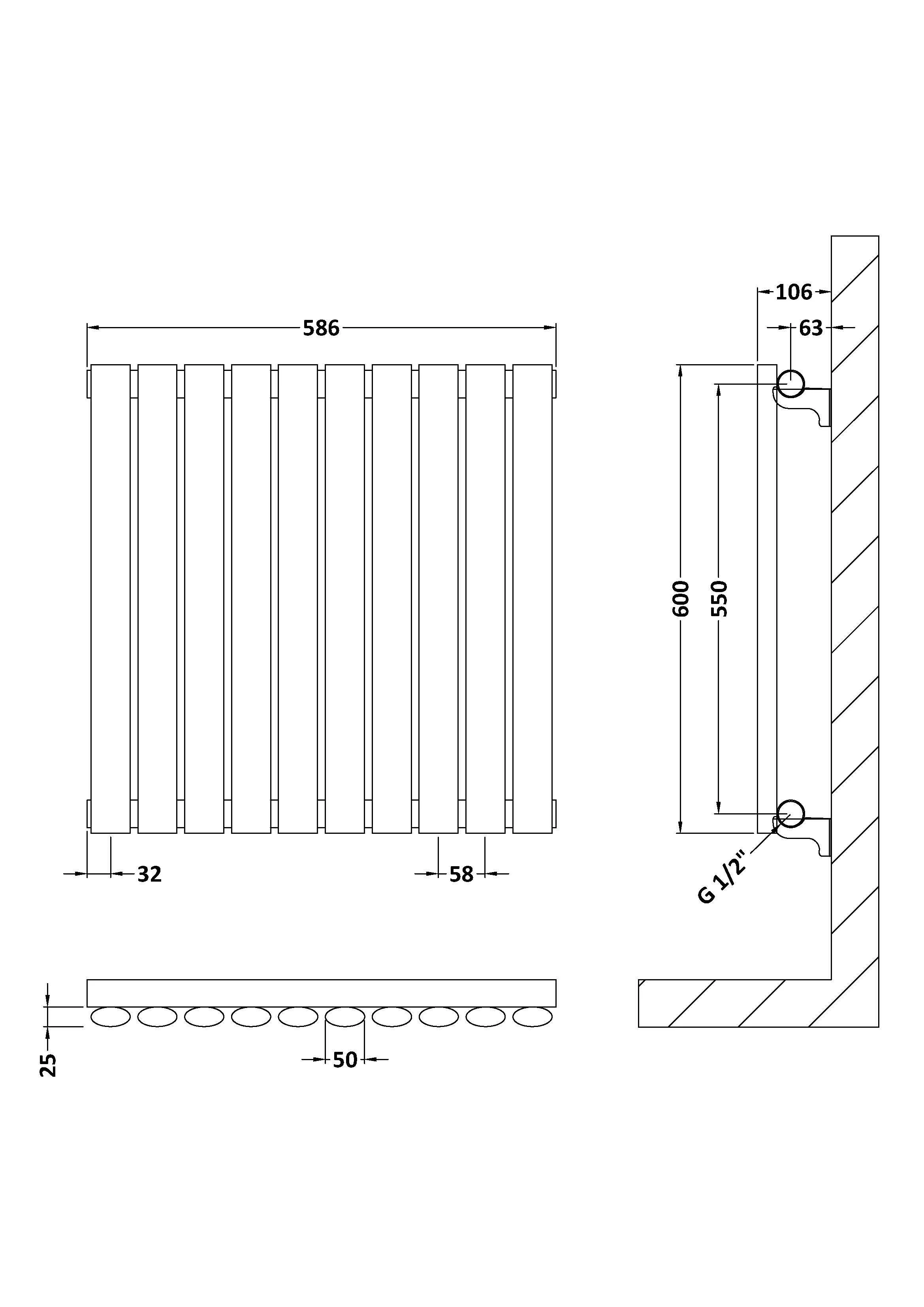 Pattingham Horizontal Single Panel Radiator, Choice of Size and Colour - Image 16