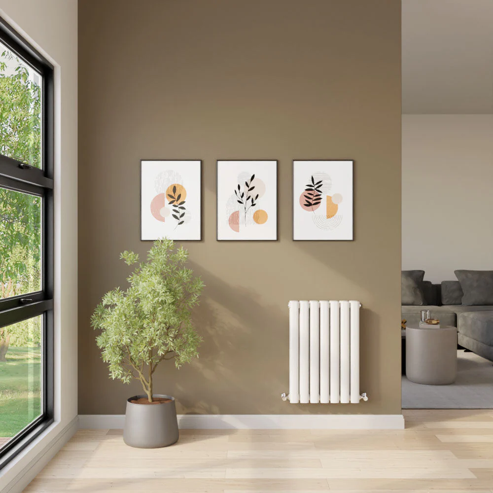Balterley Embrace Horizontal Double Panel Radiator, 600mm x 412mm - Gloss White - Image 2