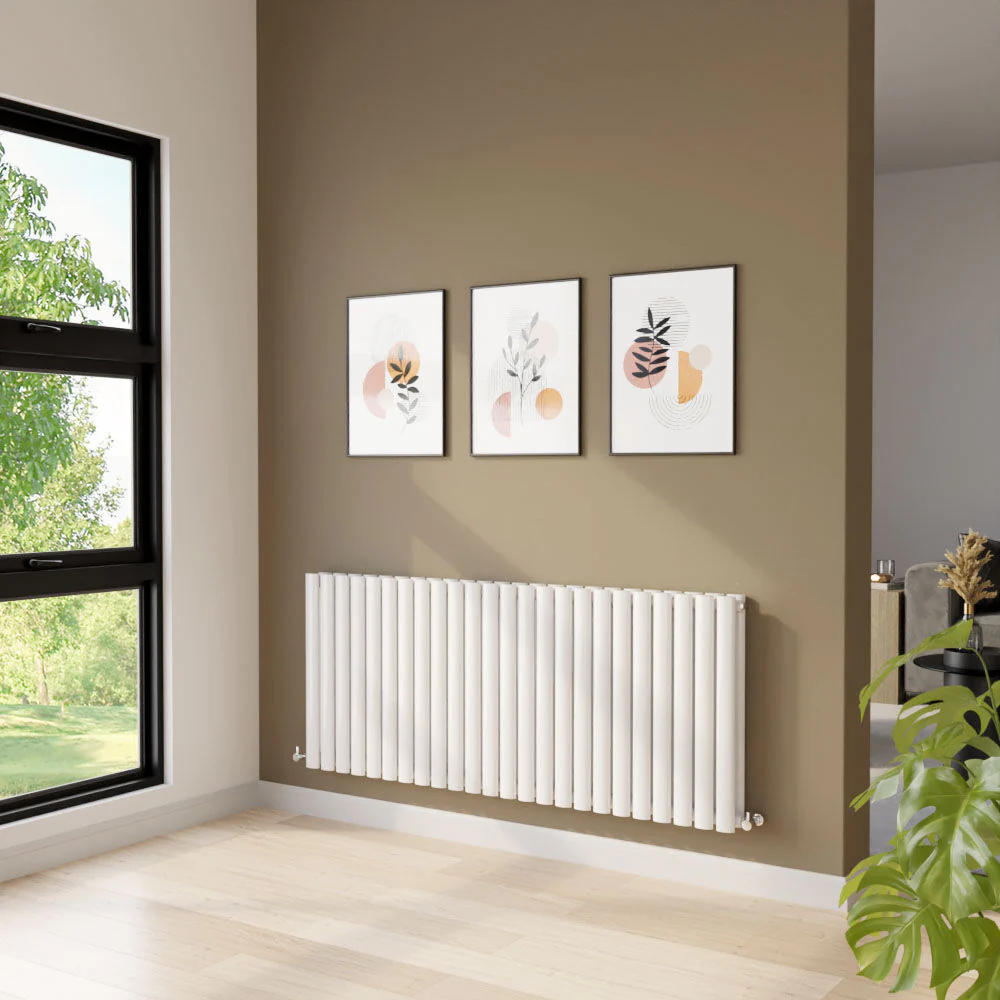 Balterley Embrace Horizontal Double Panel Radiator, 600mm x 1398mm - Gloss White - Image 3