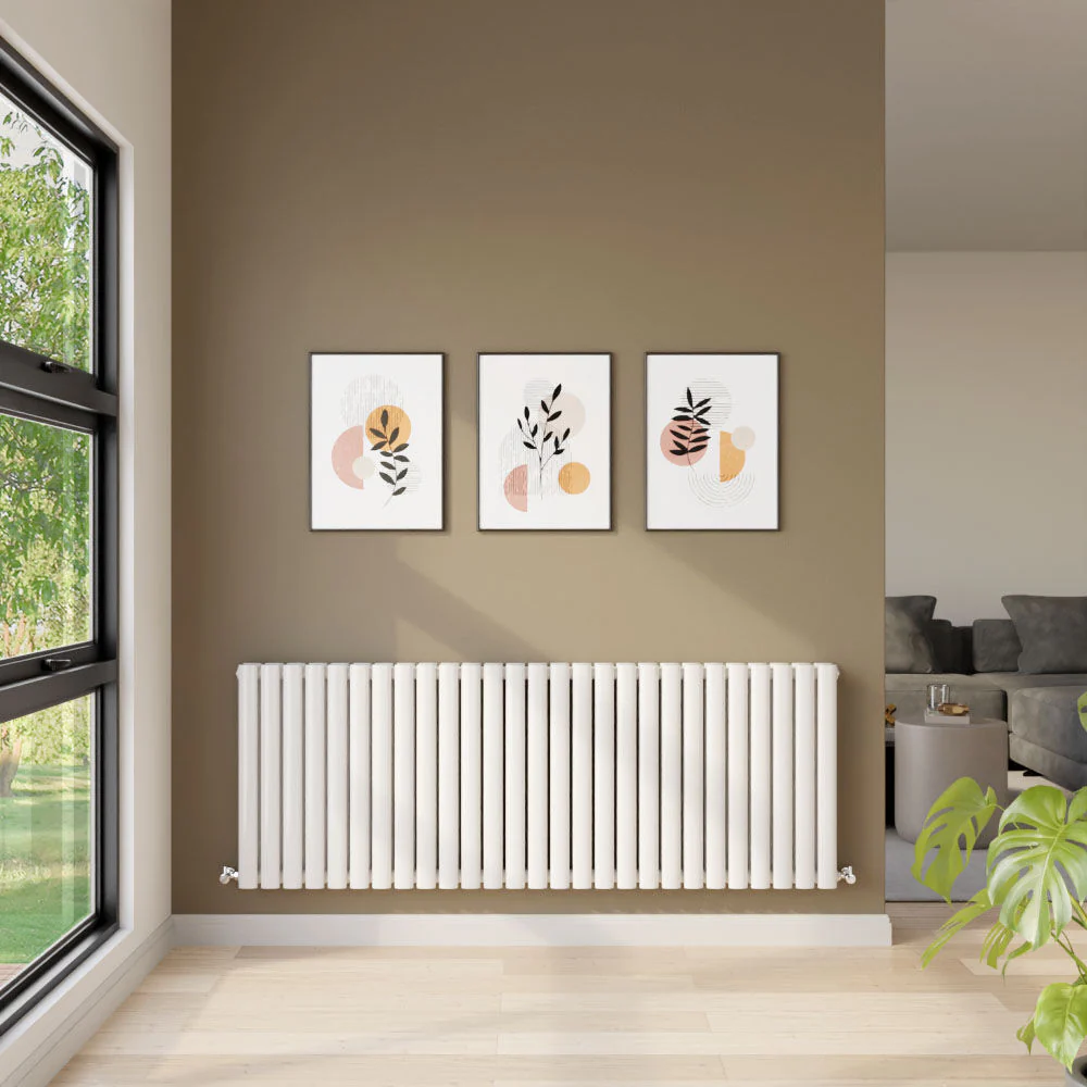Balterley Embrace Horizontal Double Panel Radiator, 600mm x 1572mm - Gloss White - Image 2