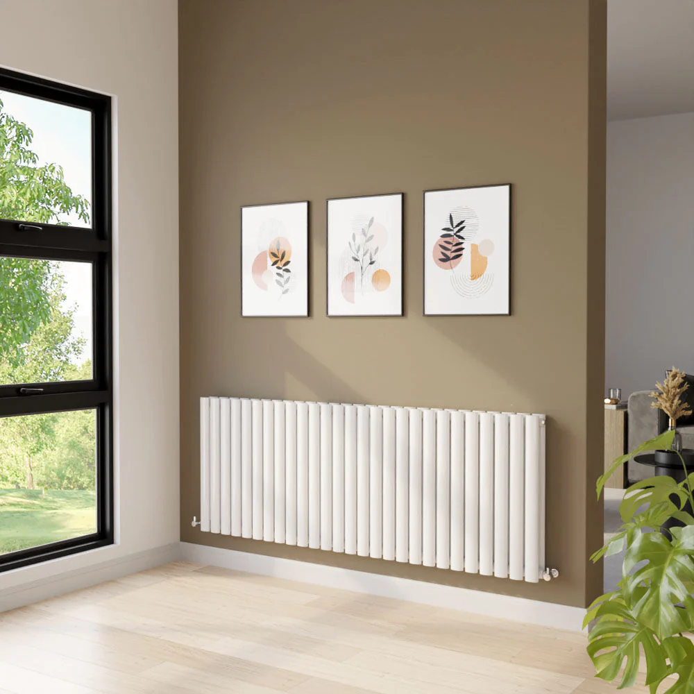 Balterley Embrace Horizontal Double Panel Radiator, 600mm x 1572mm - Gloss White - Image 3