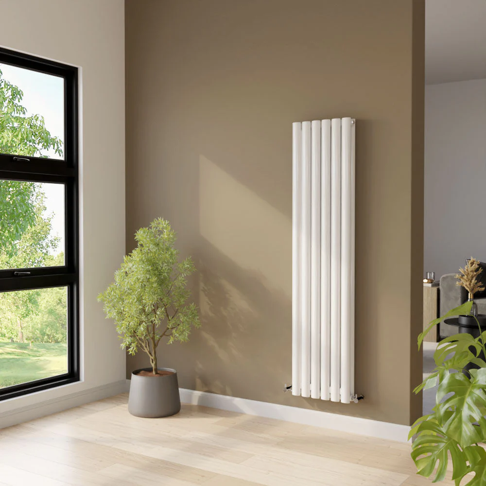 Balterley Embrace Vertical Double Panel Radiator, 1500mm x 354mm - Gloss White - Image 3