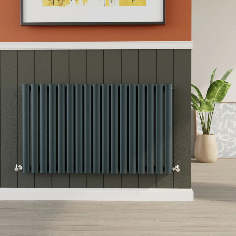 Balterley Embrace Horizontal Single Panel Radiator, 600mm x 992mm - Anthracite - Image 2