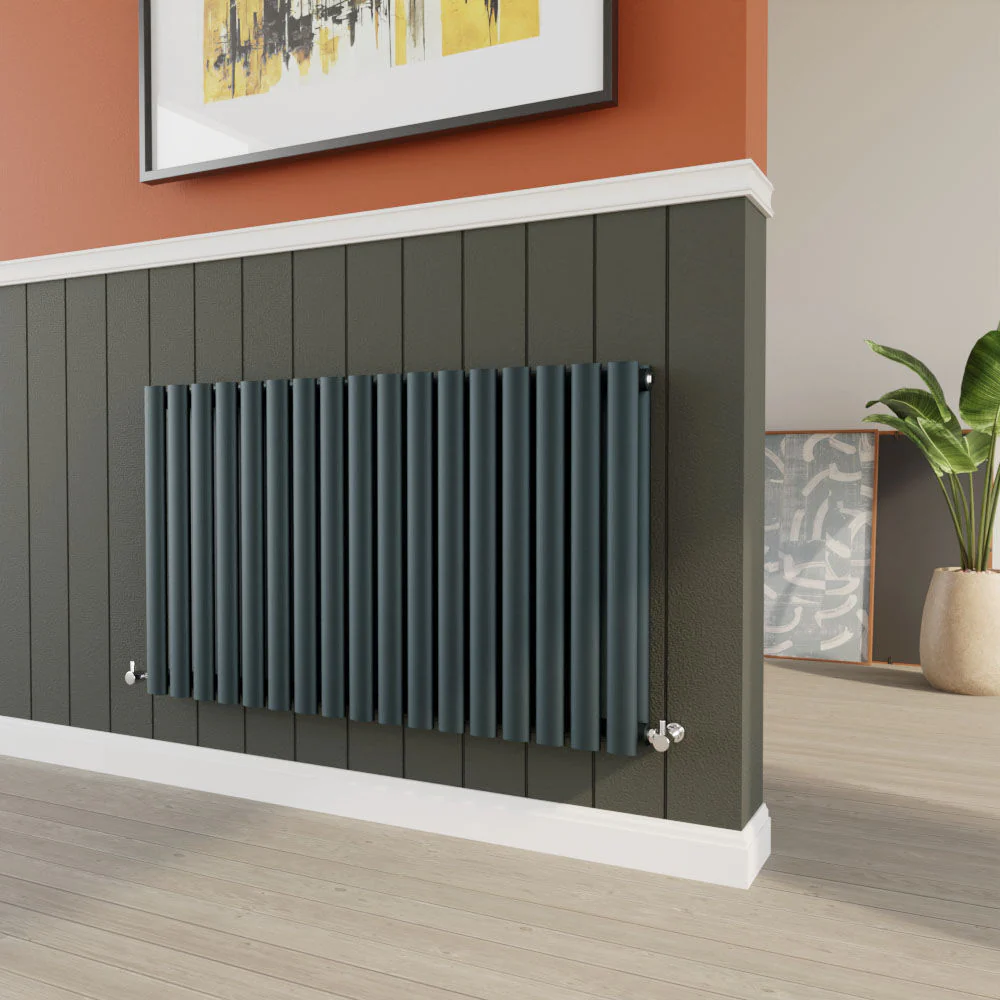 Balterley Embrace Horizontal Double Panel Radiator, 600mm x 992mm - Anthracite - Image 3