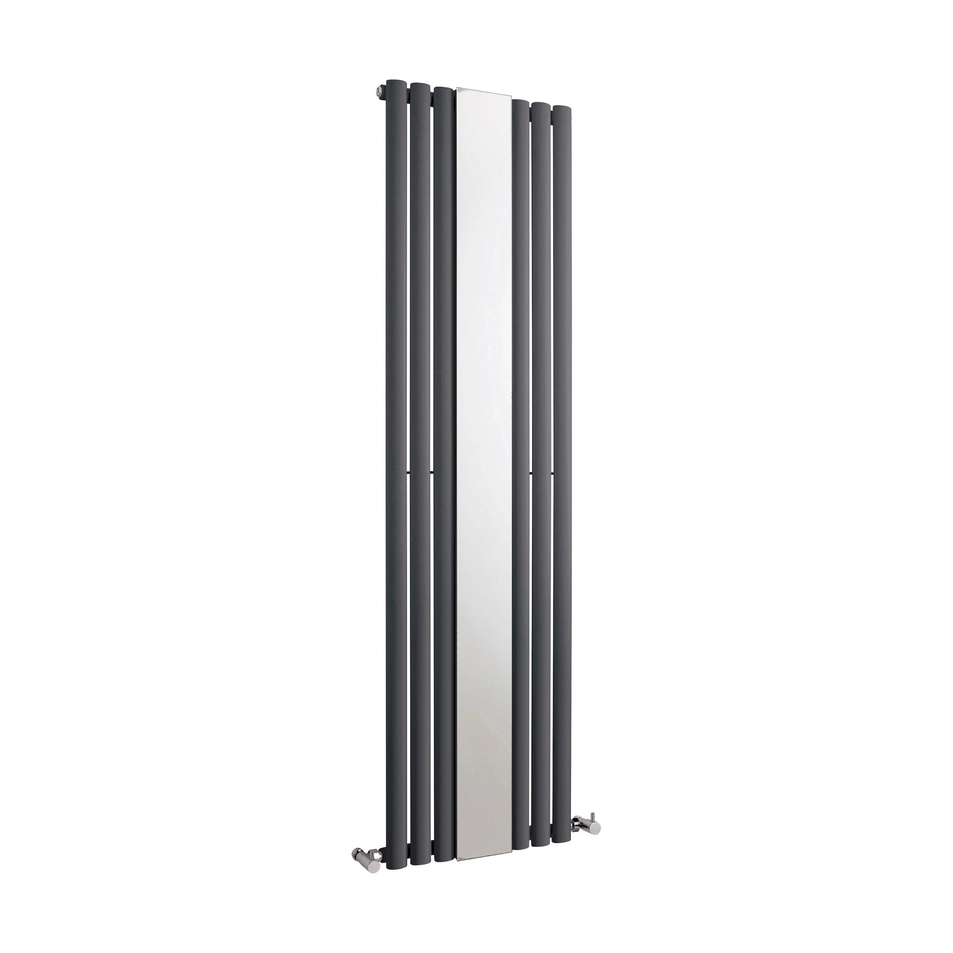 Balterley Embrace Vertical Single Panel Radiator with Mirror, 1800mm x 499mm - Anthracite