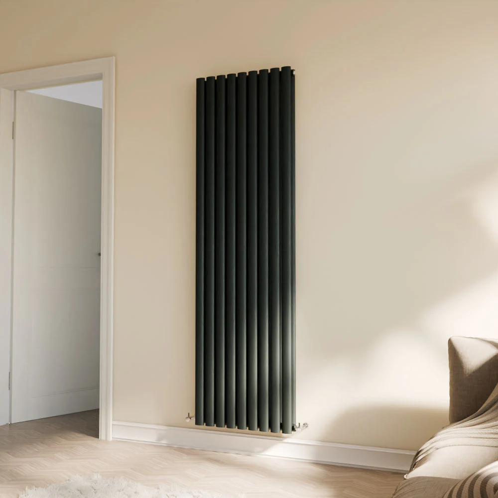 Balterley Embrace Vertical Double Panel Radiator, 1800mm x 528mm - Anthracite - Image 3