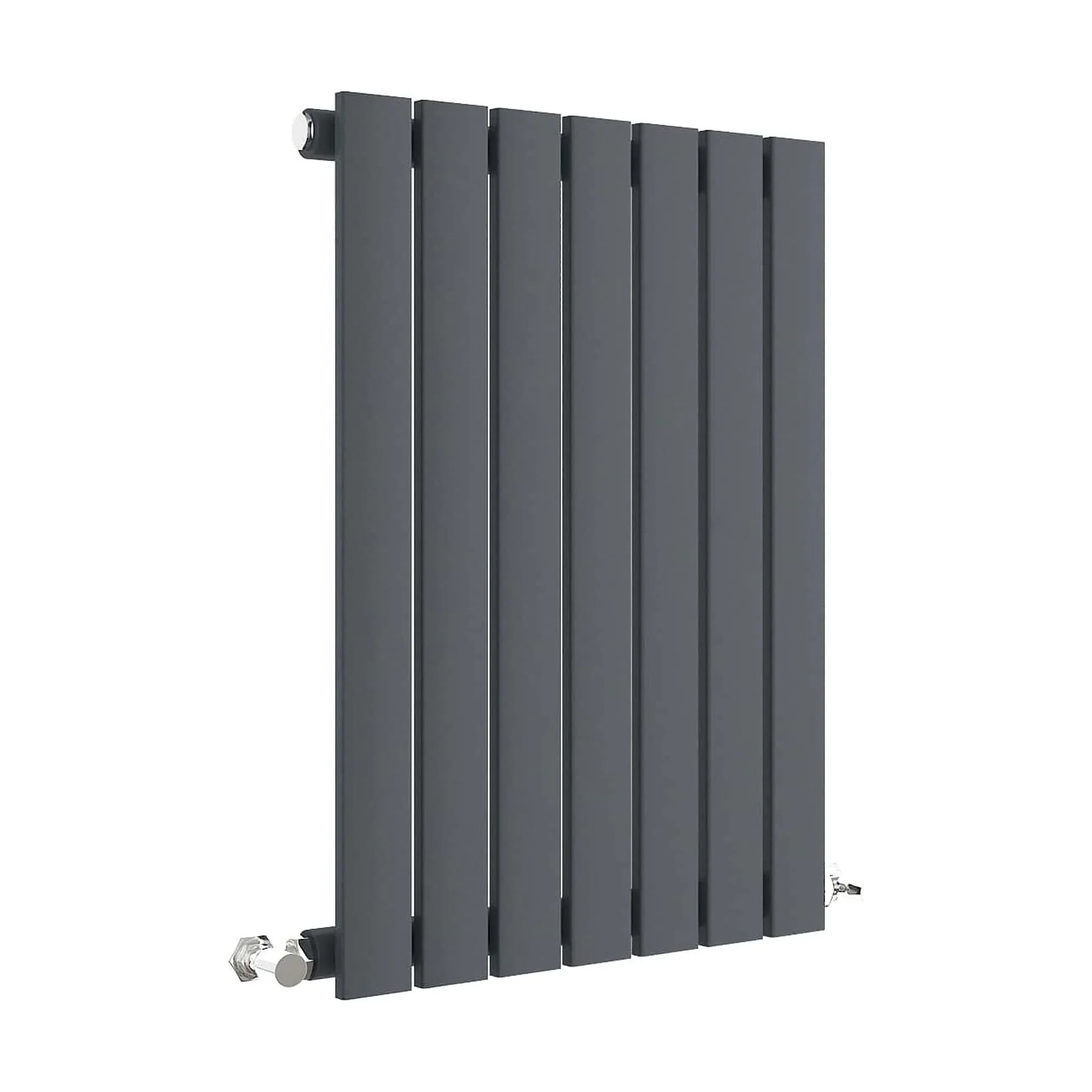 Balterley Lucia Square Horizontal Single Panel Radiator, 600mm x 412mm - Anthracite
