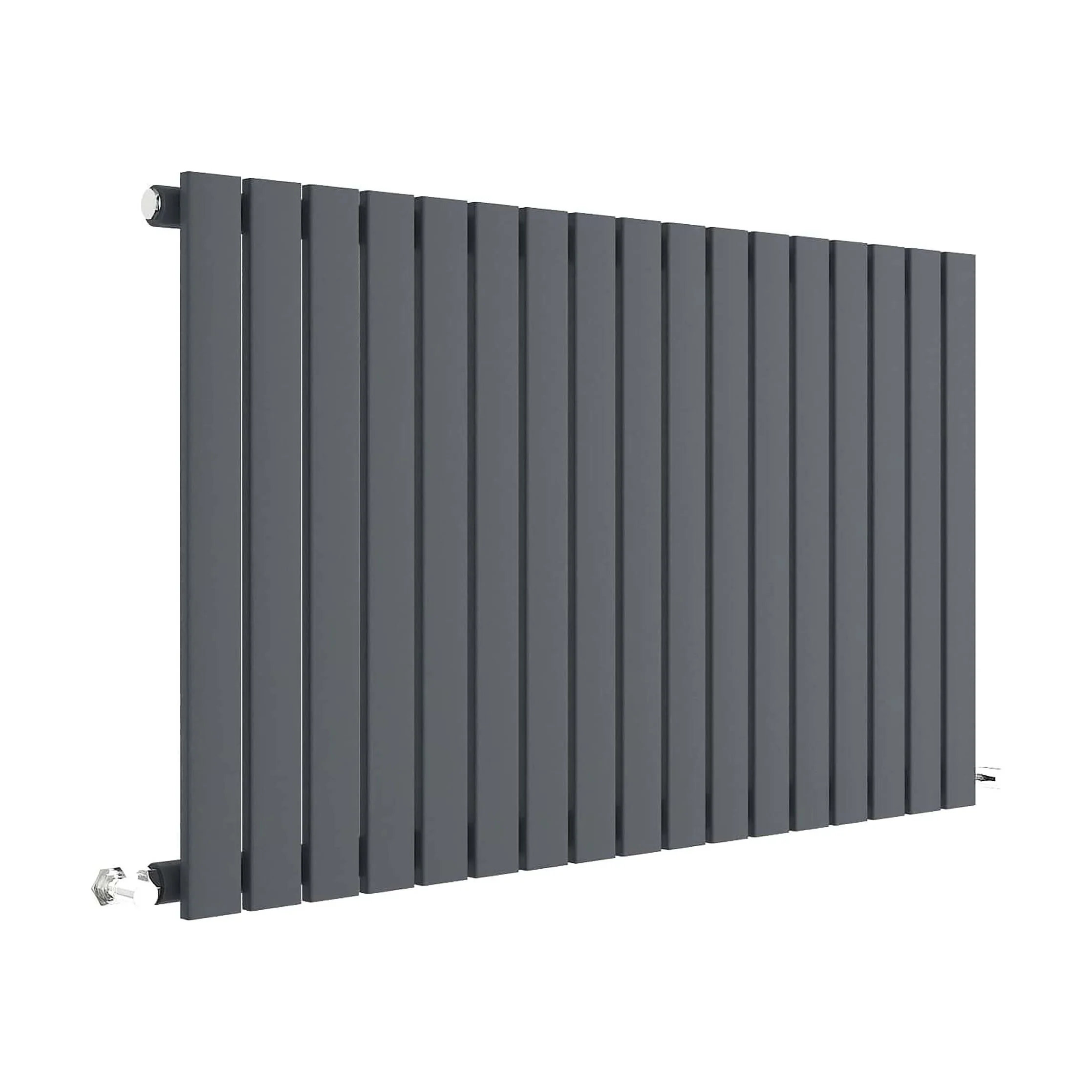 Balterley Lucia Square Horizontal Single Panel Radiator, 600mm x 992mm - Anthracite