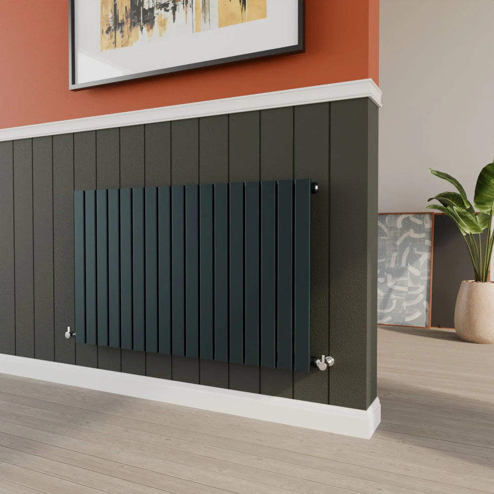 Balterley Lucia Square Horizontal Single Panel Radiator, 600mm x 992mm - Anthracite - Image 3