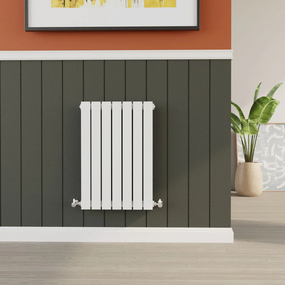 Balterley Lucia Square Horizontal Single Panel Radiator, 600mm x 412mm - Satin White - Image 2