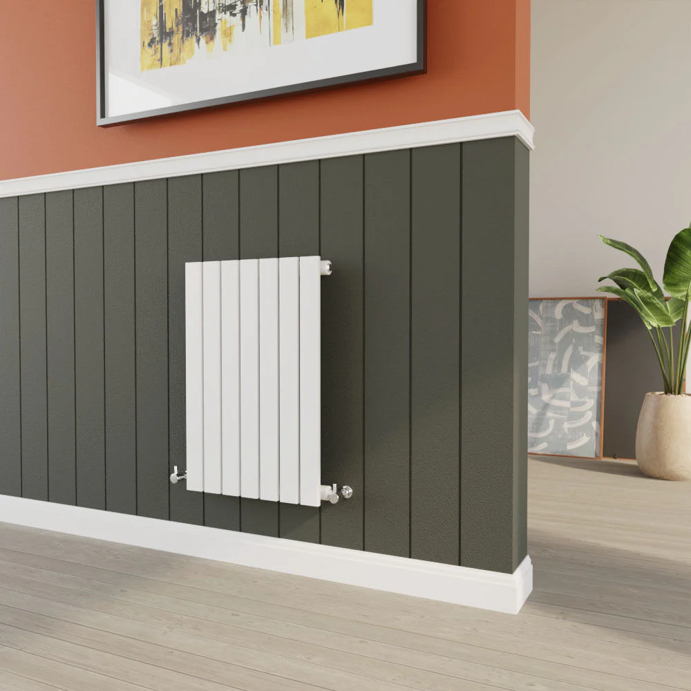 Balterley Lucia Square Horizontal Single Panel Radiator, 600mm x 412mm - Satin White - Image 3
