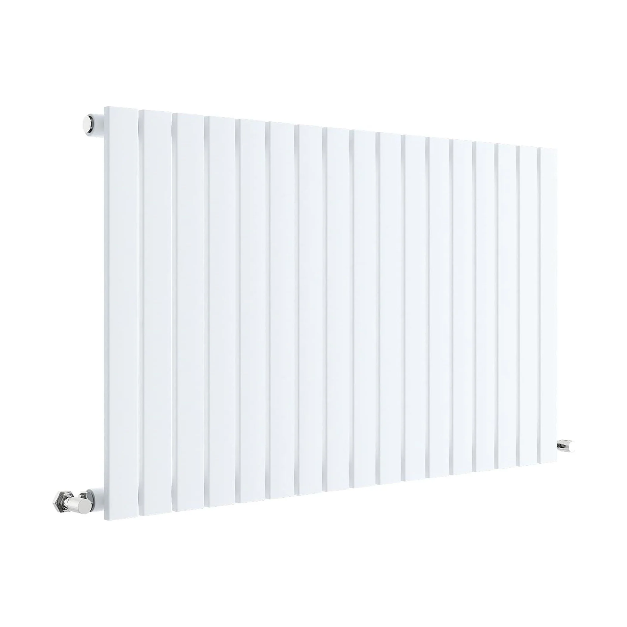 Balterley Lucia Square Horizontal Single Panel Radiator, 600mm x 992mm - Satin White