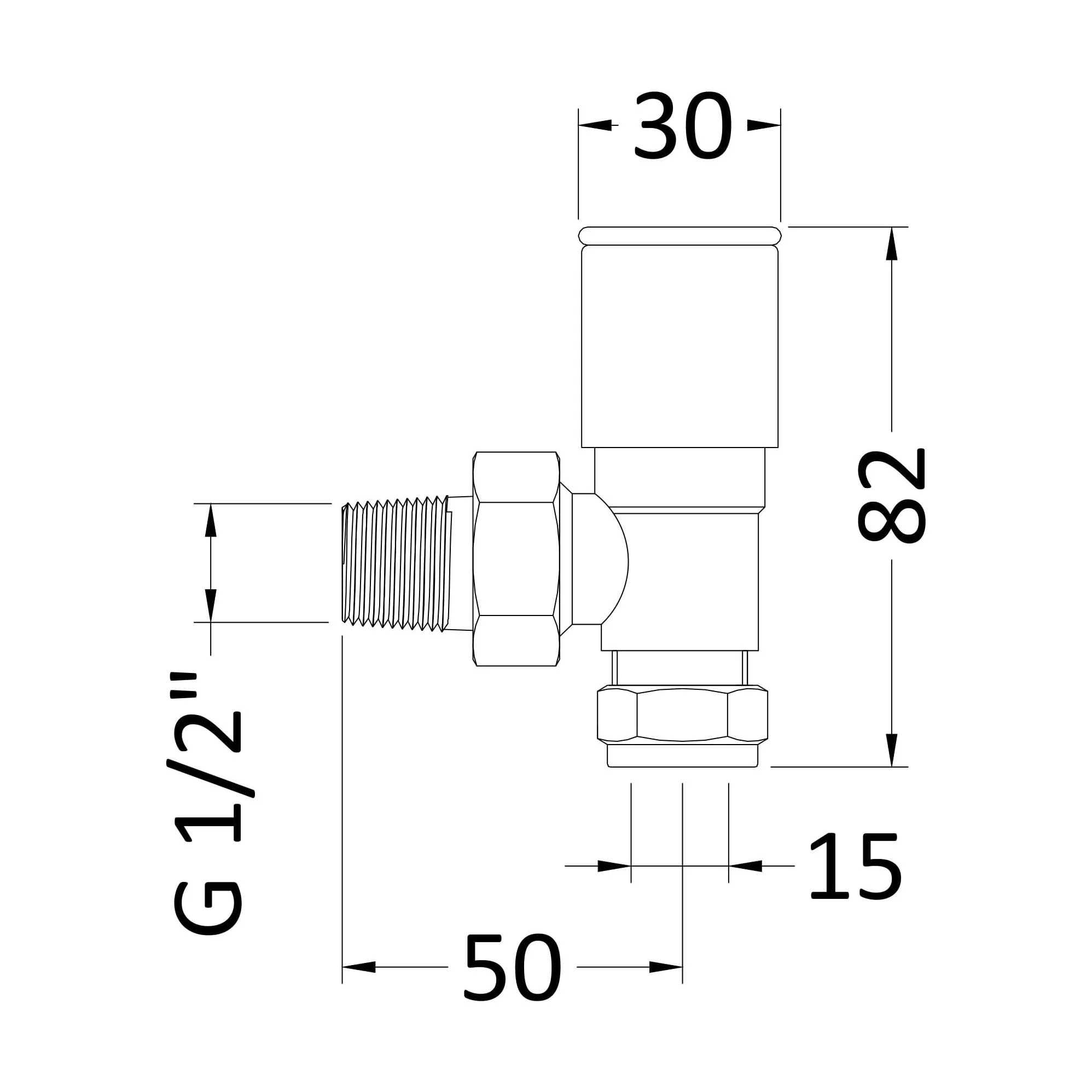 Angled Round Modern Radiator Valves, Sold in Pairs - Chrome - Image 2
