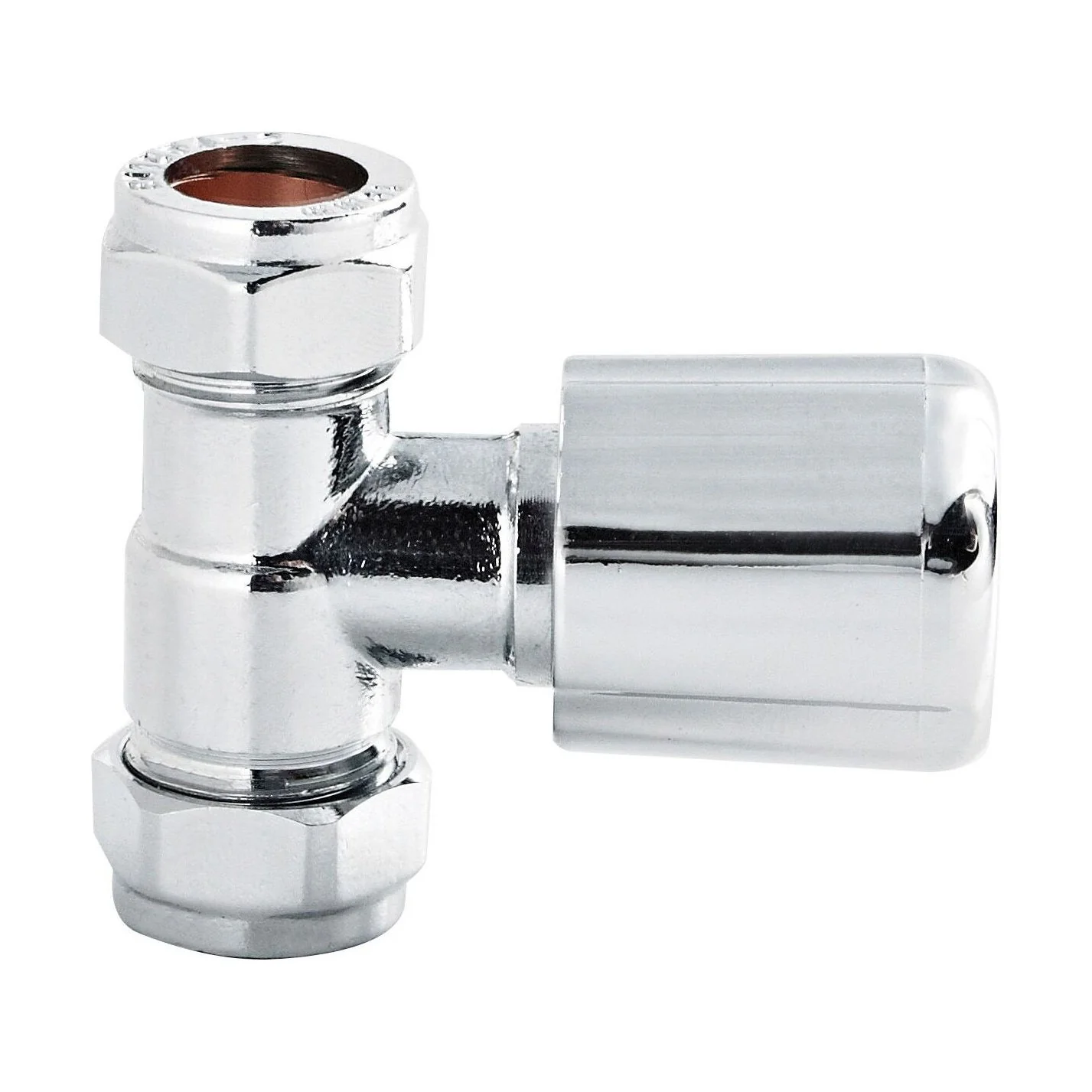 Straight Round Radiator Valves, Sold in Pairs - Chrome