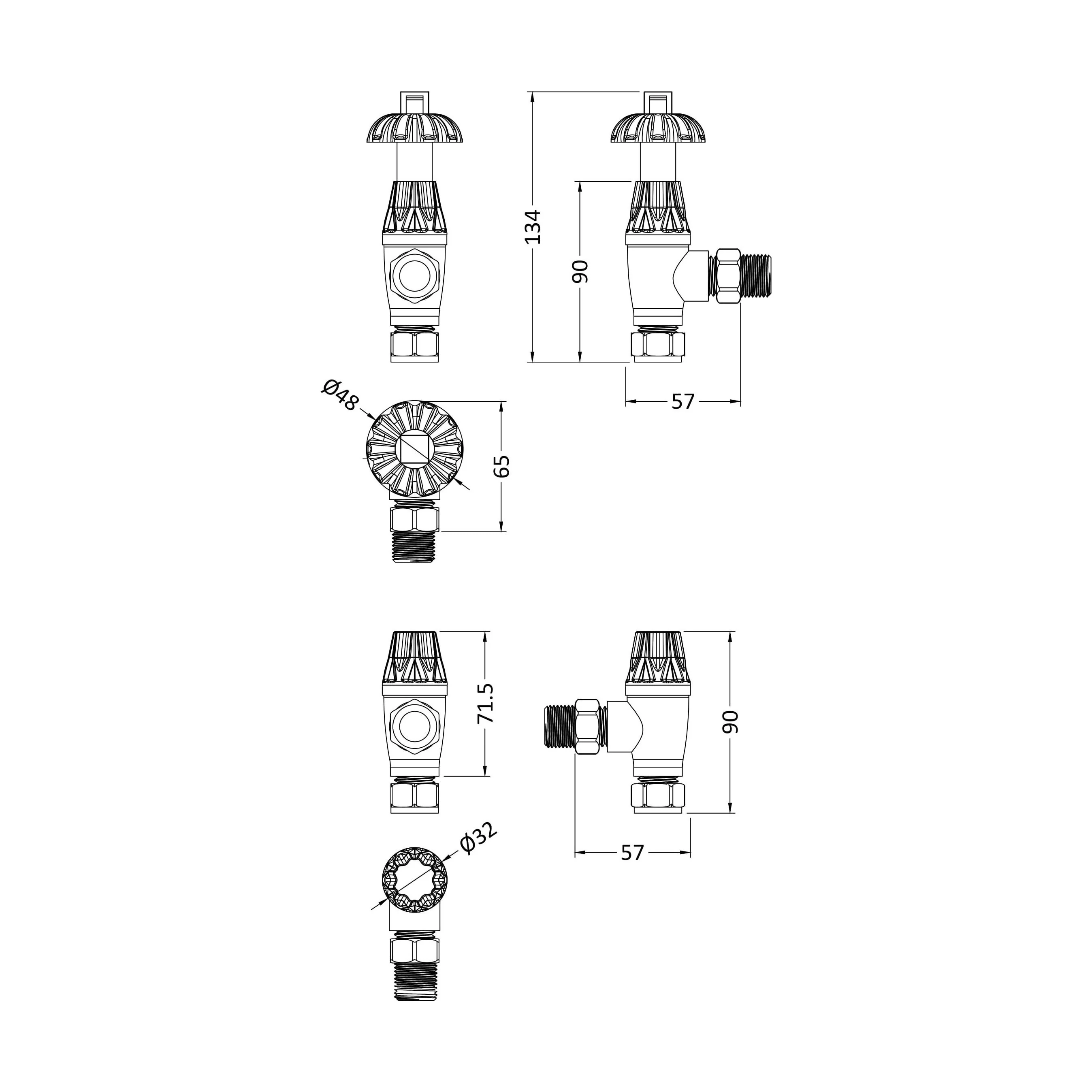 Heating Accessories Thermostatic Radiator Valve Pack, Chrome - Image 2