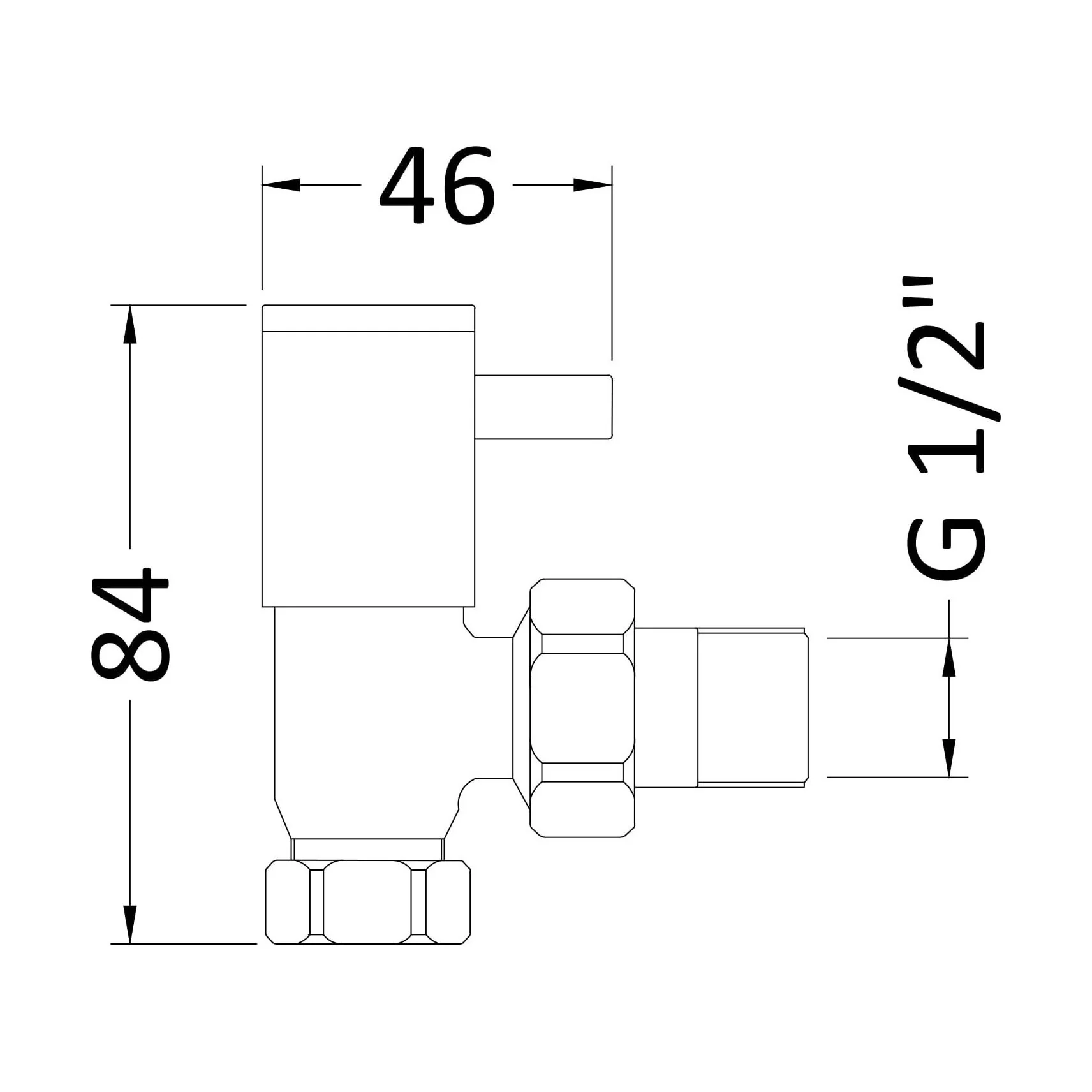 Balterley Contemporary Angled Round Radiator Valves with Decorative Pipes - Chrome - Image 2