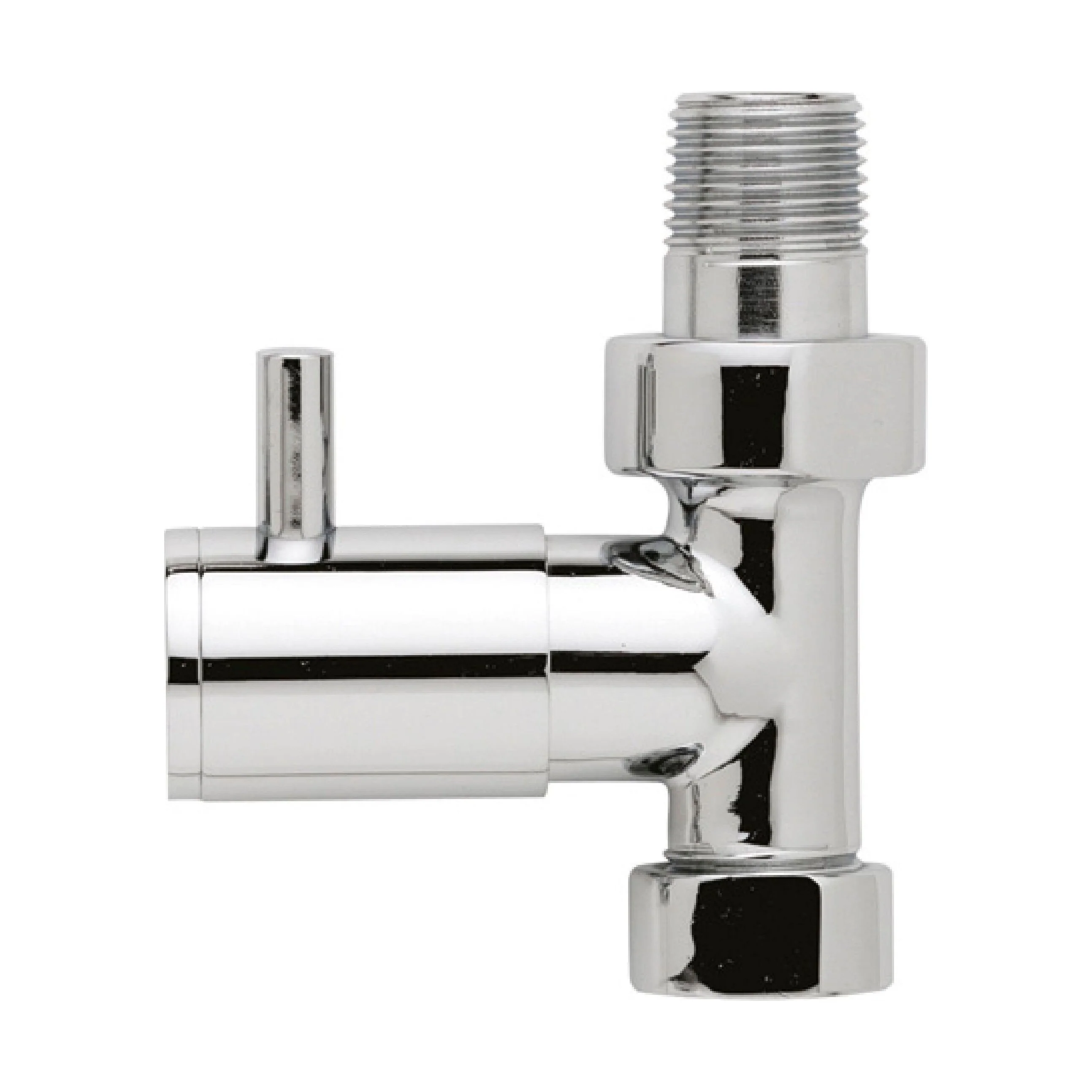Balterley Contemporary Straight Round Radiator Valves with Concealing Plates (Pairs) - Chrome