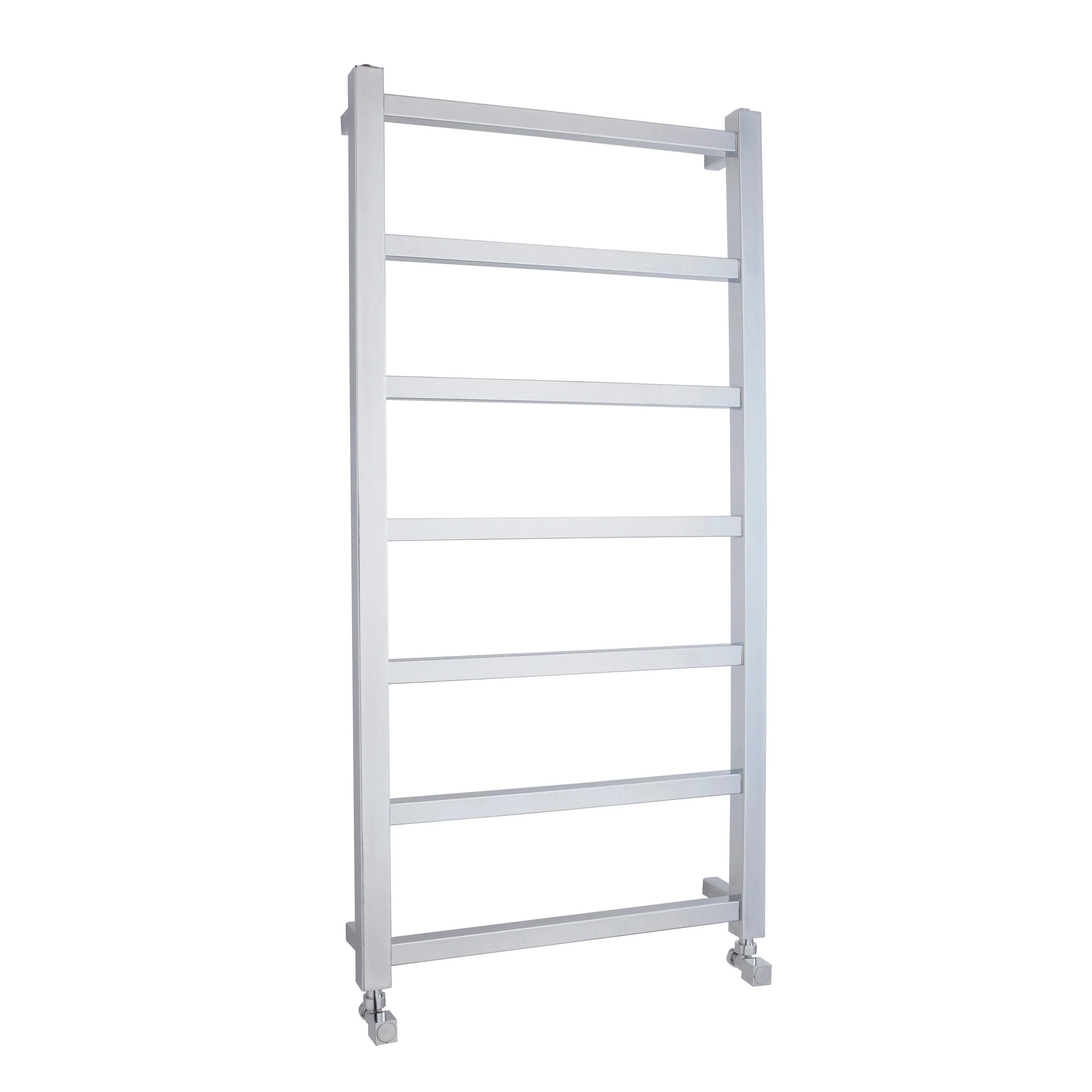 Contemporary Wall Mounted Heated Towel Rail with Square Rails, Choice of Size - Image 6
