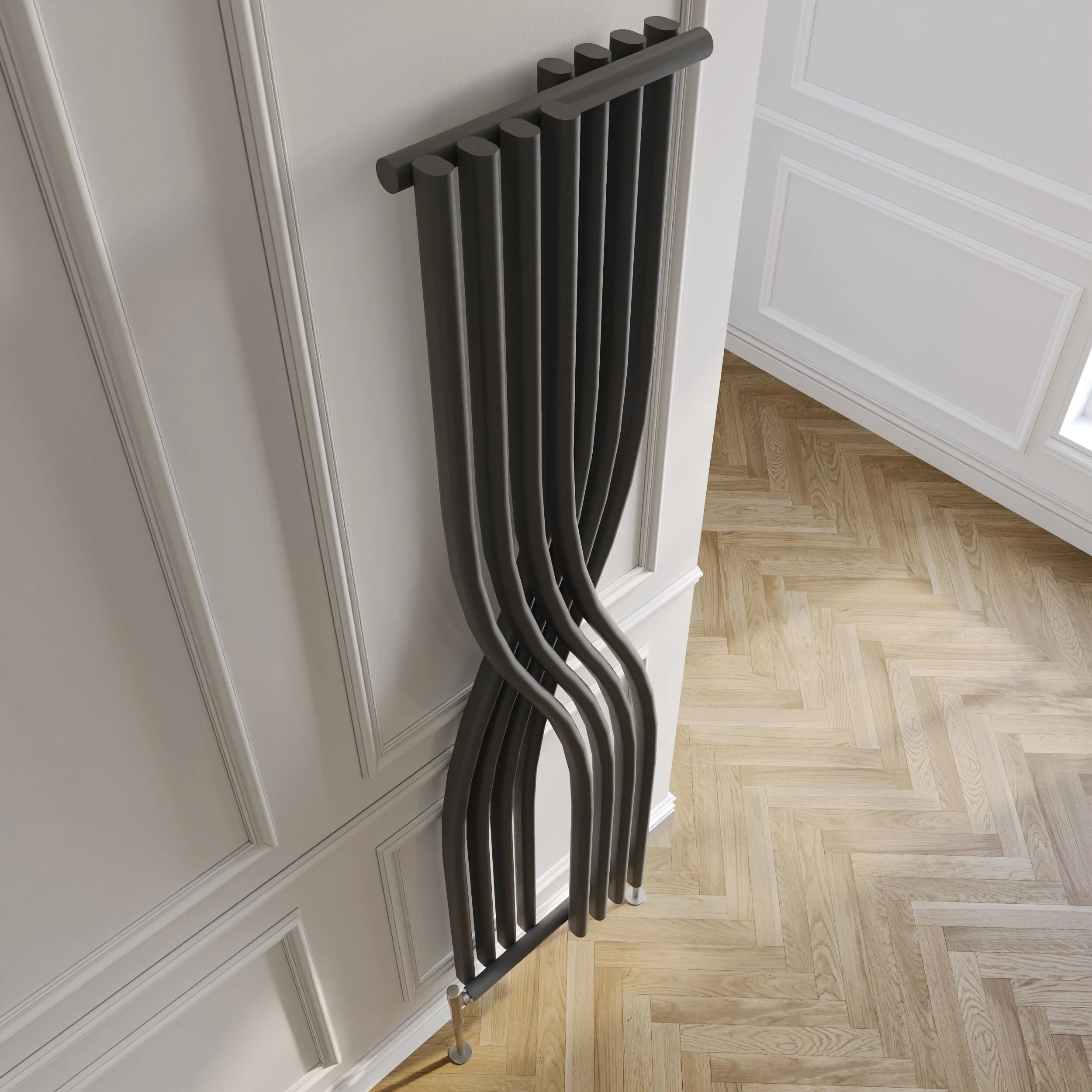 Balterley Spirit Curved Designer Radiator, 1775mm x 450mm - Gloss White - Image 4