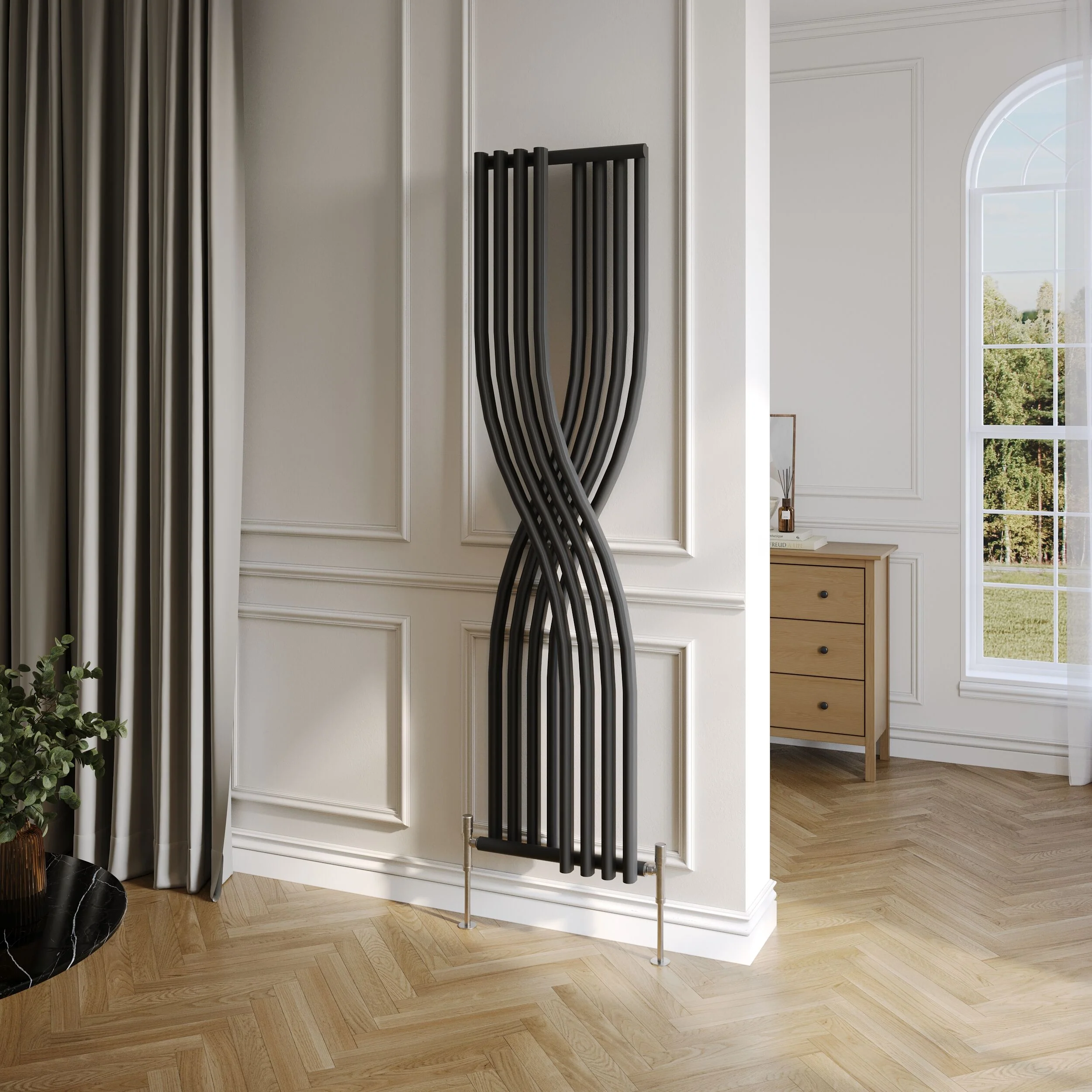 Balterley Spirit Curved Designer Radiator, 1775mm x 450mm - Gloss White - Image 5