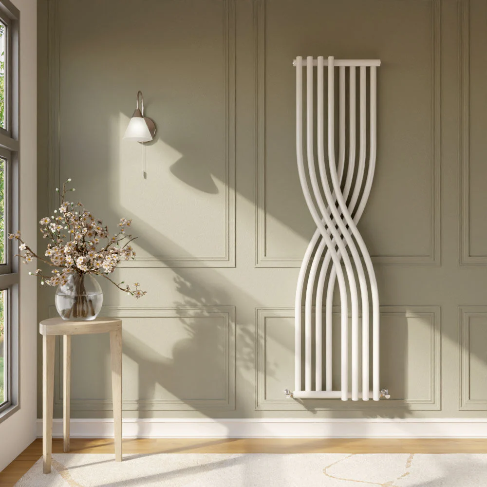 Balterley Spirit Curved Designer Radiator, 1775mm x 450mm - Gloss White - Image 6