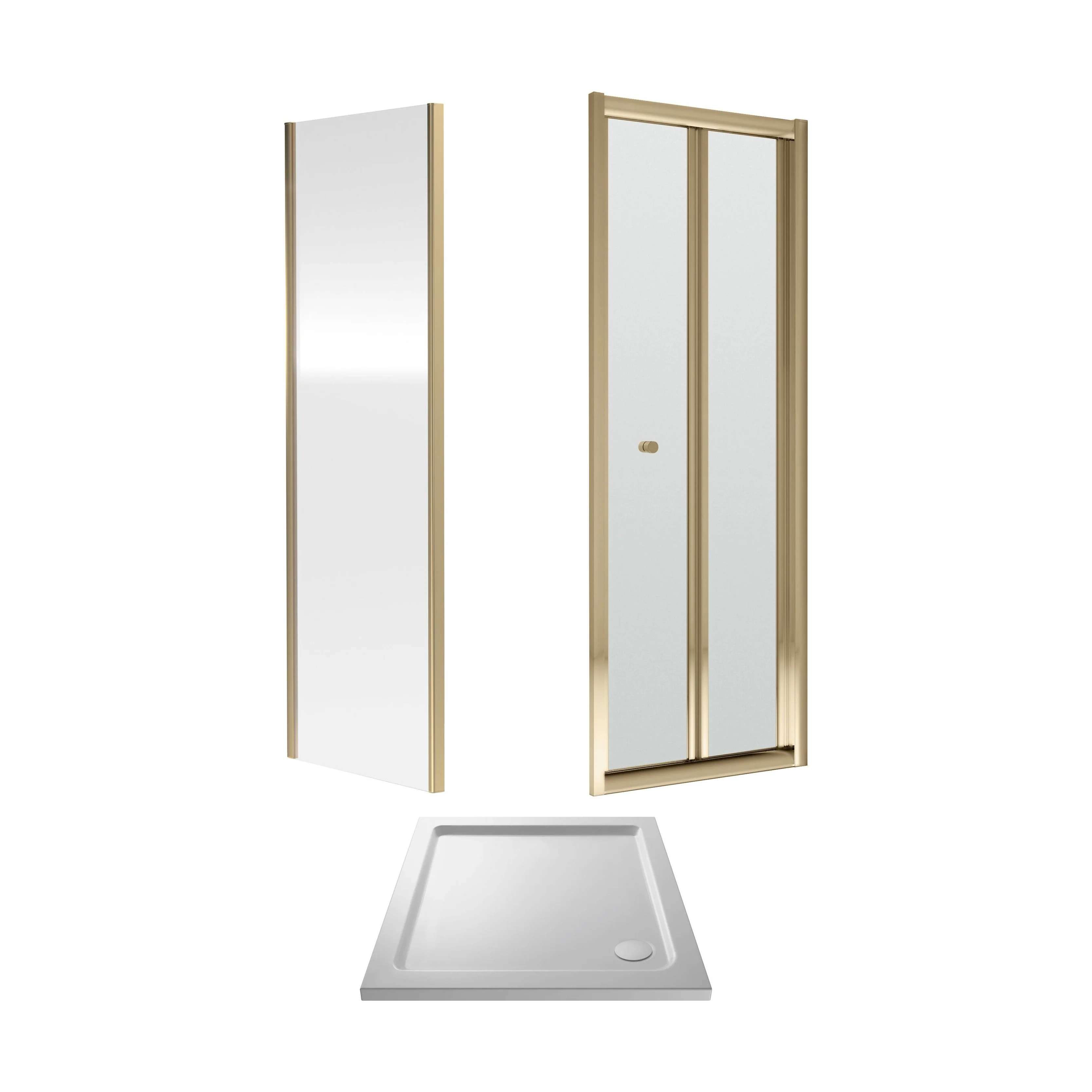 Almington Bi-Fold Shower Door, Side Panel and Shower Tray - Choice of Size and Finish - Image 5
