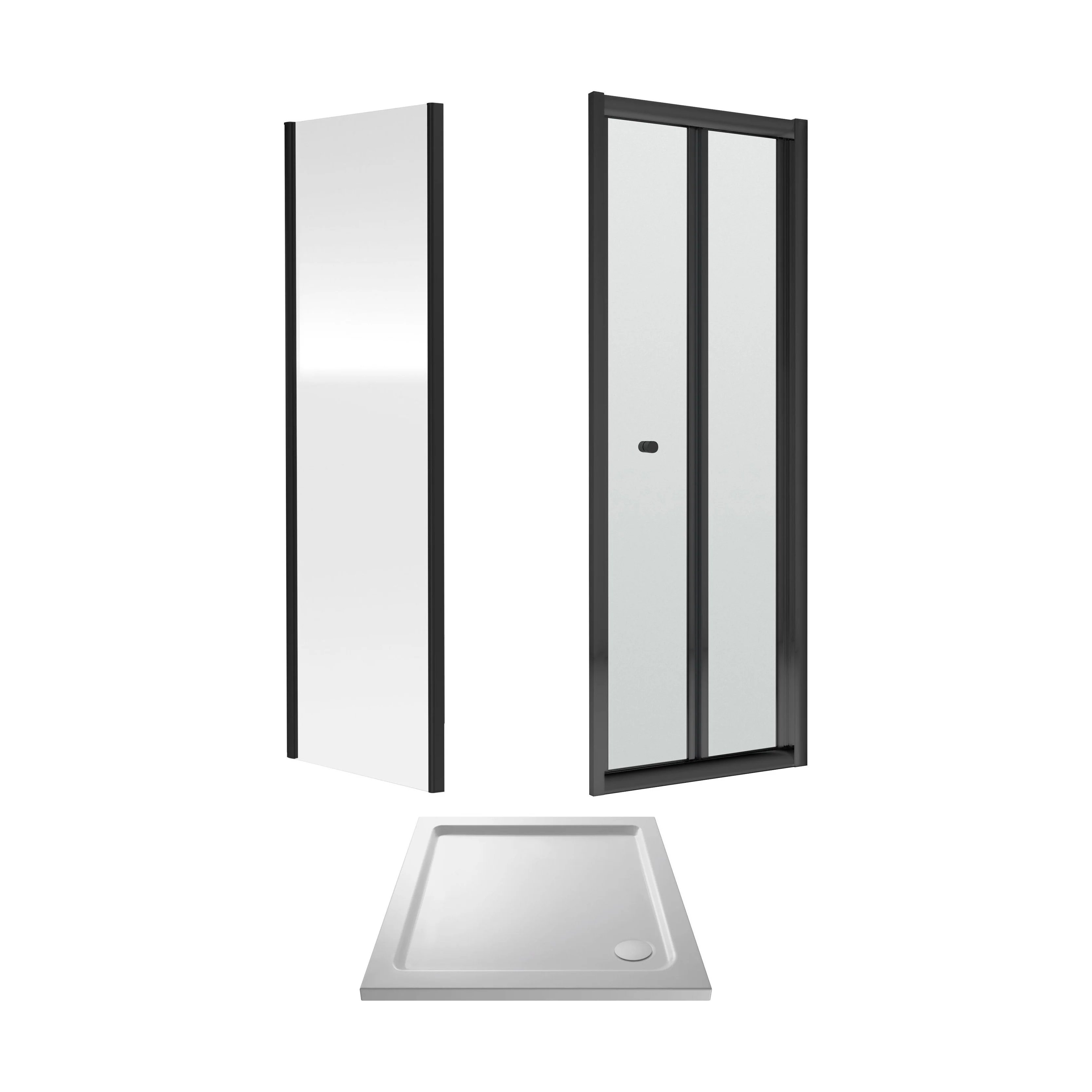 Almington Bi-Fold Shower Door, Side Panel and Shower Tray - Choice of Size and Finish - Image 9
