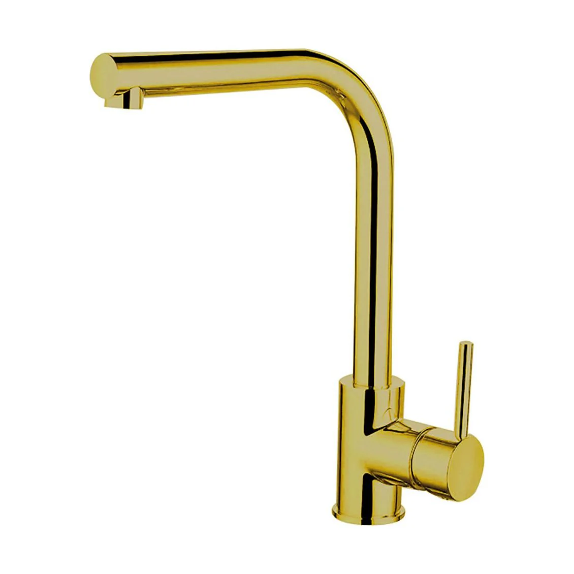 Traditional Single Lever Kitchen Mixer Tap - Brushed Gold