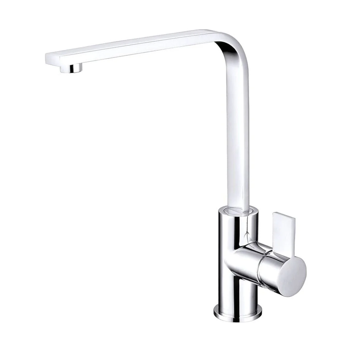 Contemporary Single Lever Kitchen Mixer Tap - Chrome