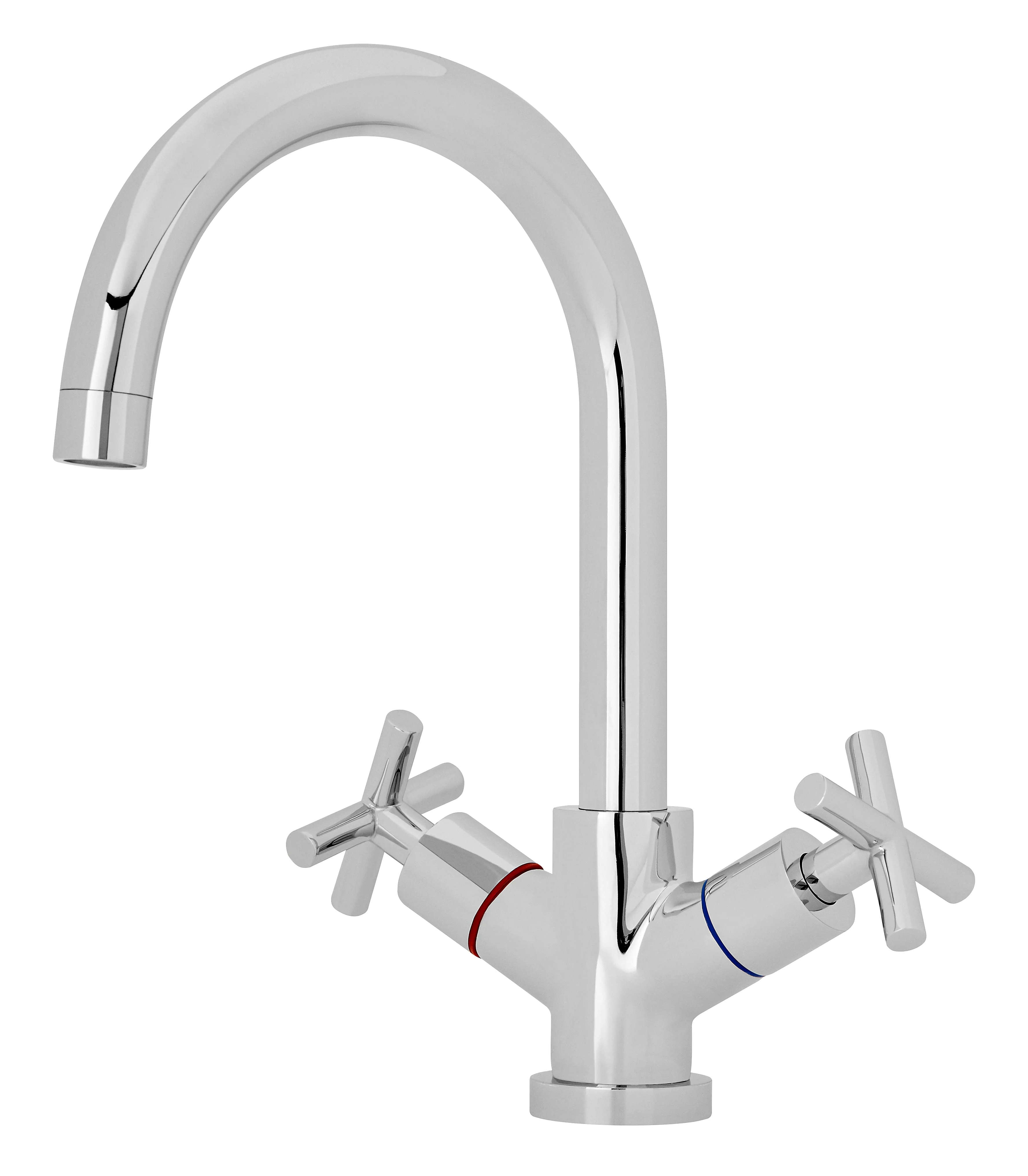 Two Cross Head Handle Kitchen Mixer Tap