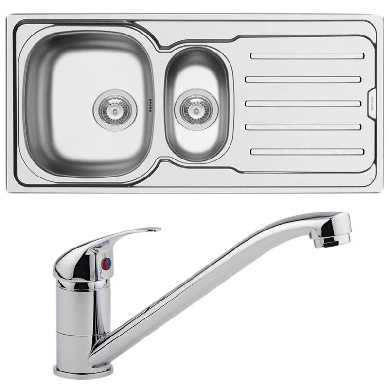Stainless Steel Kitchen Sink & Mixer Tap Pack, 1000 x 500mm