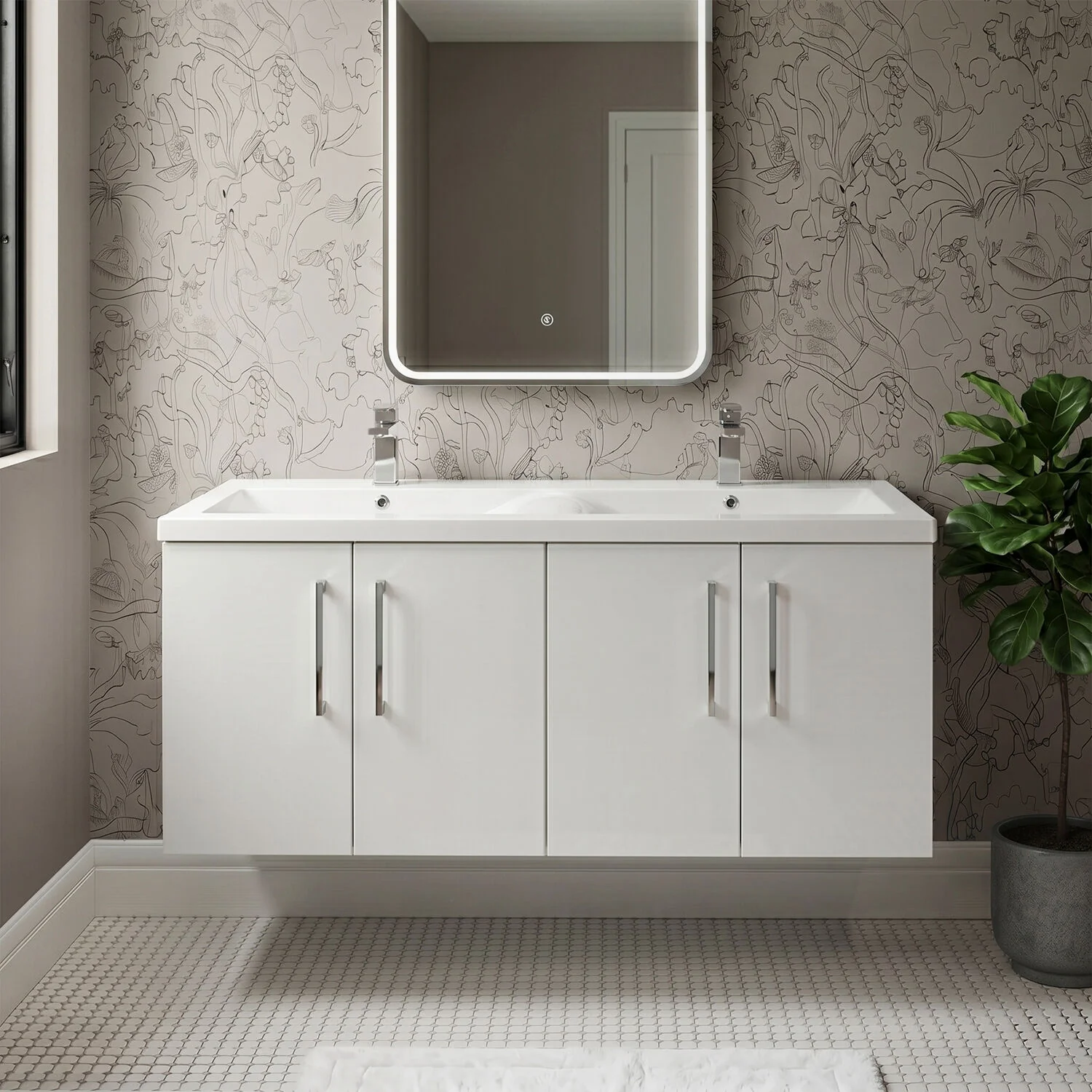 Bramshall 4 Door Vanity Basin Unit - 1200mm - Choice of Basin and Colour - Image 2