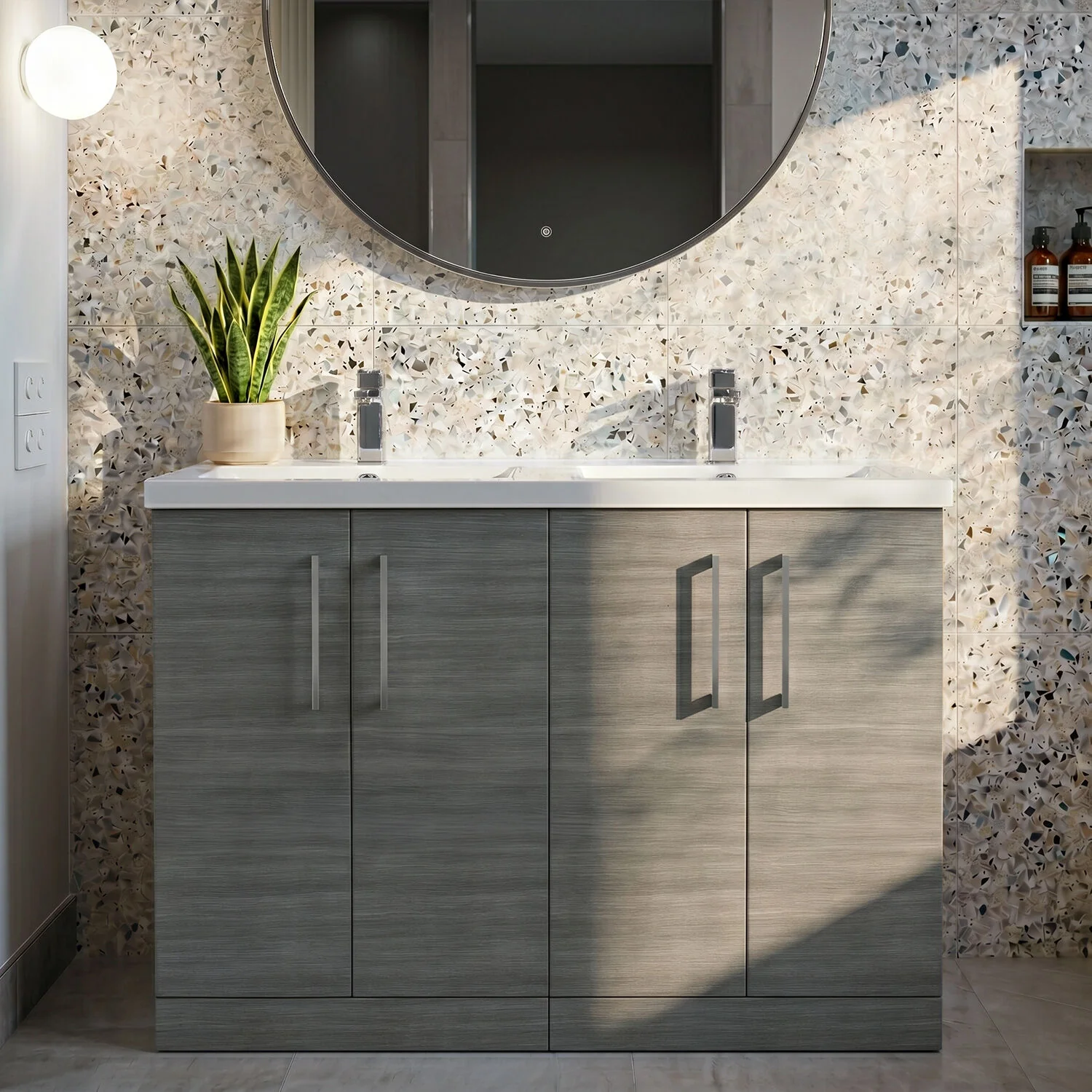 Bramshall Floor Standing 4 Door Vanity Basin Unit - Choice of Colour and Basin Type - Image 10