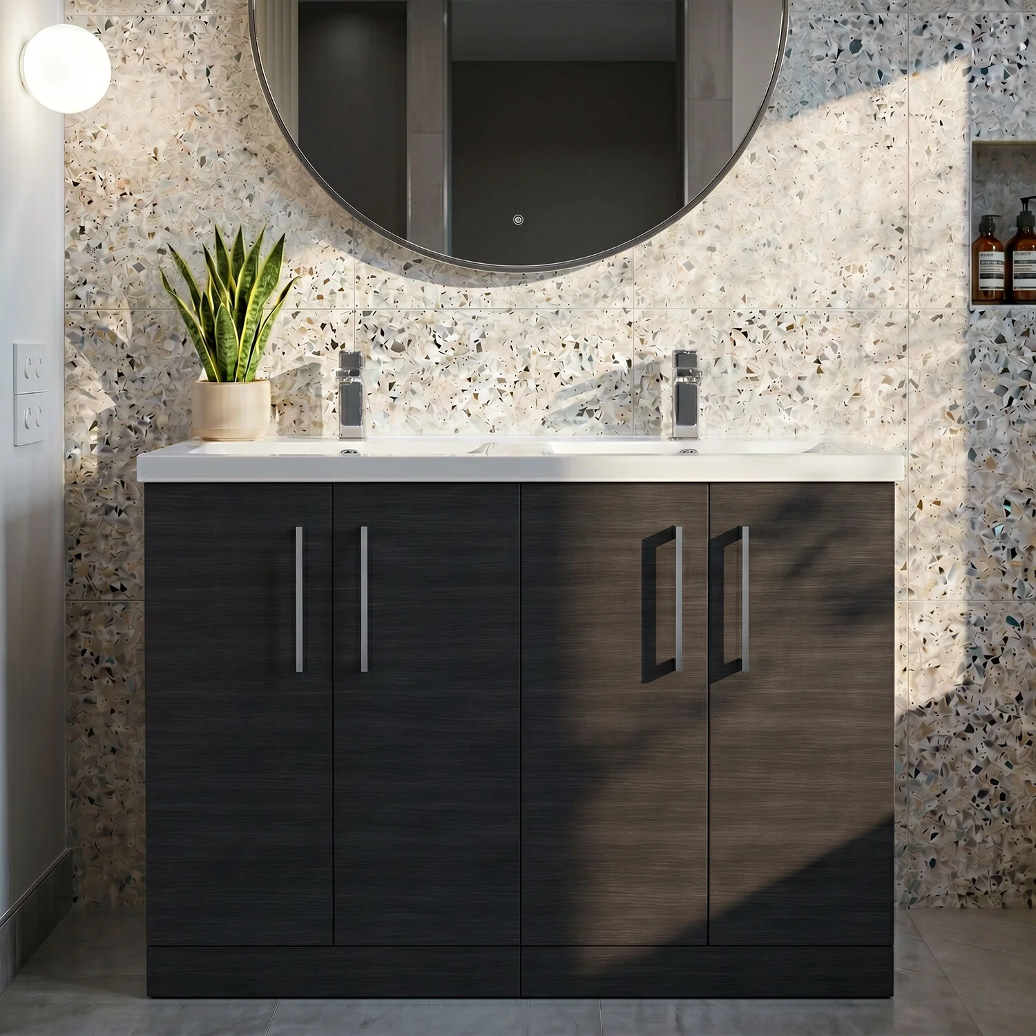 Bramshall Floor Standing 4 Door Vanity Basin Unit - Choice of Colour and Basin Type - Image 11