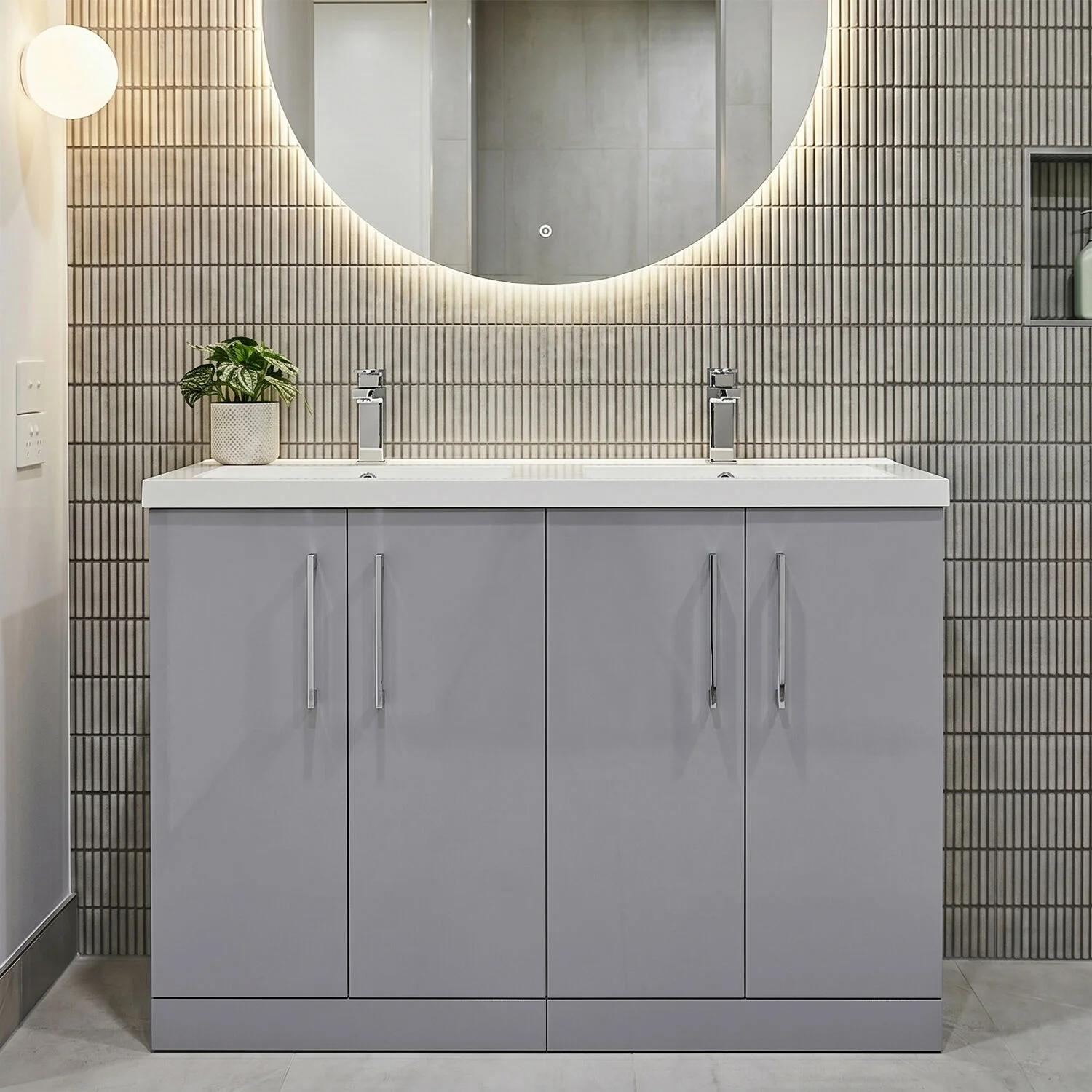 Bramshall Floor Standing 4 Door Vanity Basin Unit - Choice of Colour and Basin Type - Image 4