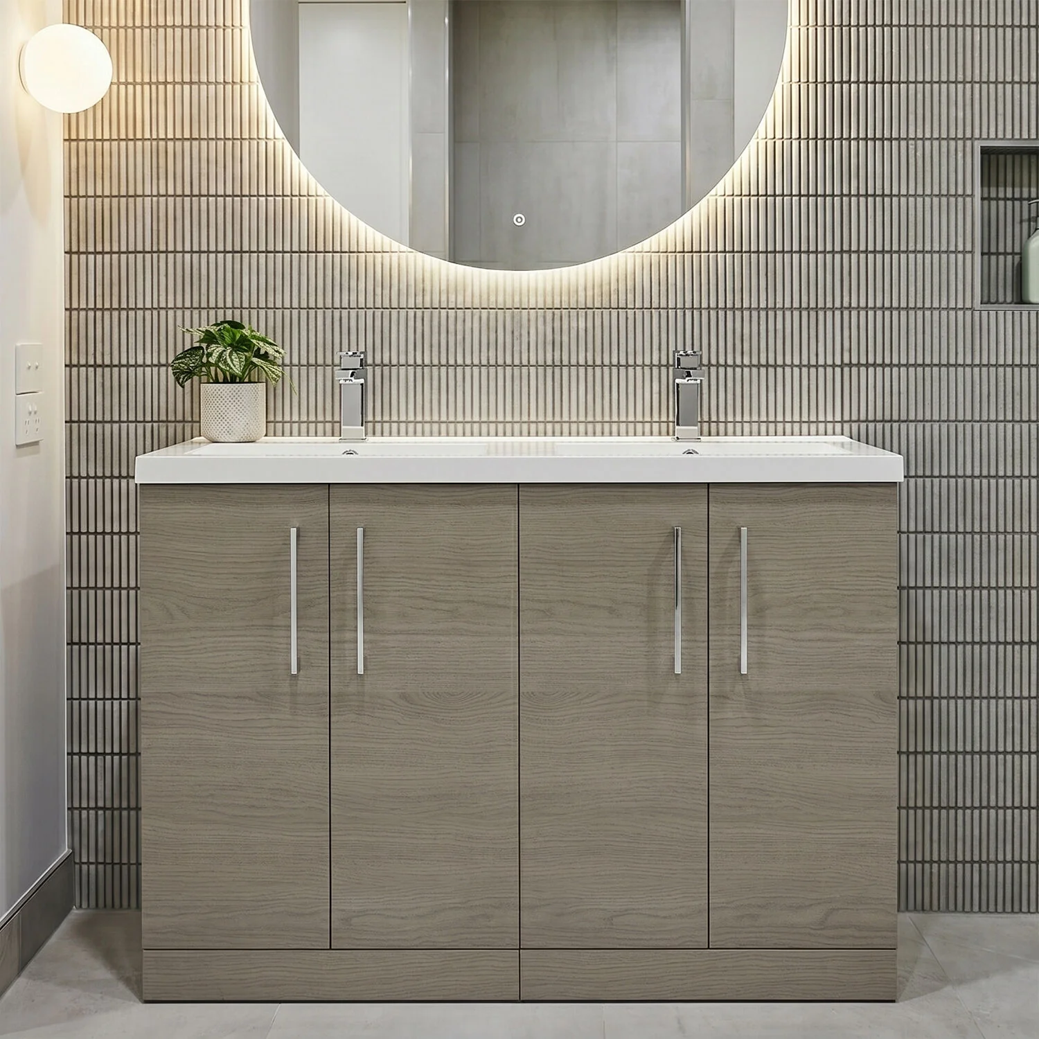 Bramshall Floor Standing 4 Door Vanity Basin Unit - Choice of Colour and Basin Type - Image 6