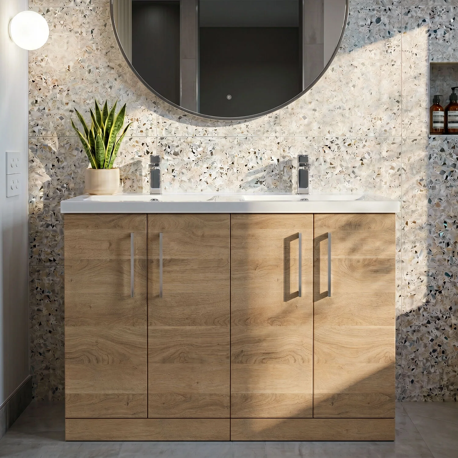 Bramshall Floor Standing 4 Door Vanity Basin Unit - Choice of Colour and Basin Type - Image 9