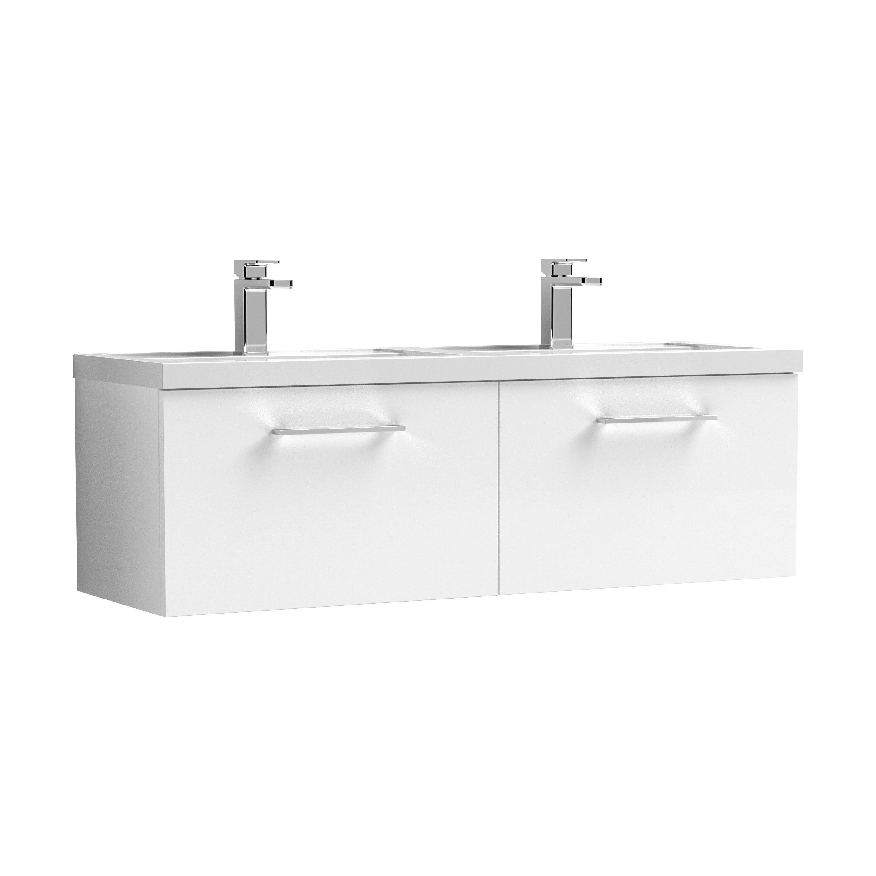 Bramshall Wall Hung 2 Drawer Vanity Basin Unit - 1200mm - Choice of Colour and Basin Type - Image 10
