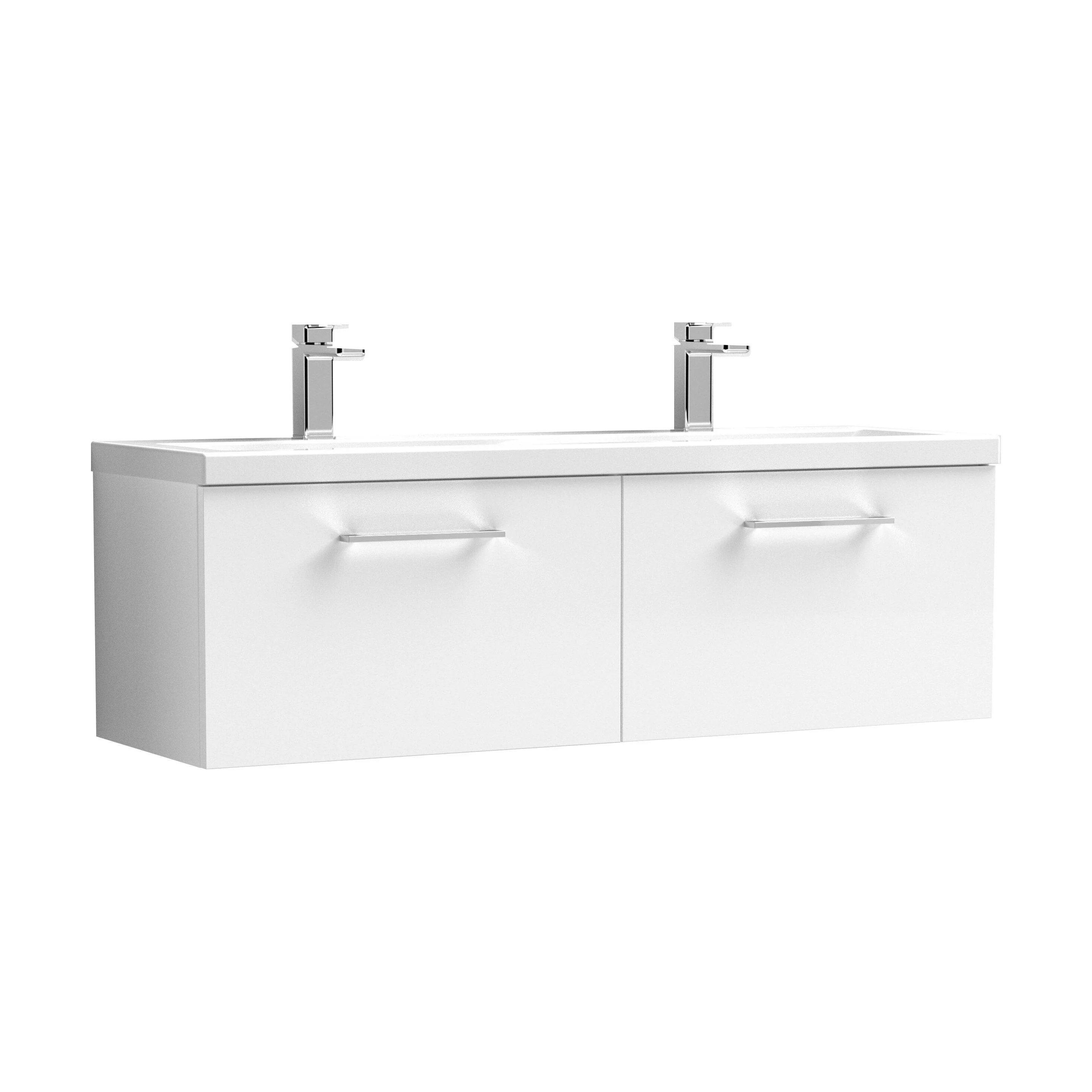 Bramshall Wall Hung 2 Drawer Vanity Basin Unit - 1200mm - Choice of Colour and Basin Type - Image 11