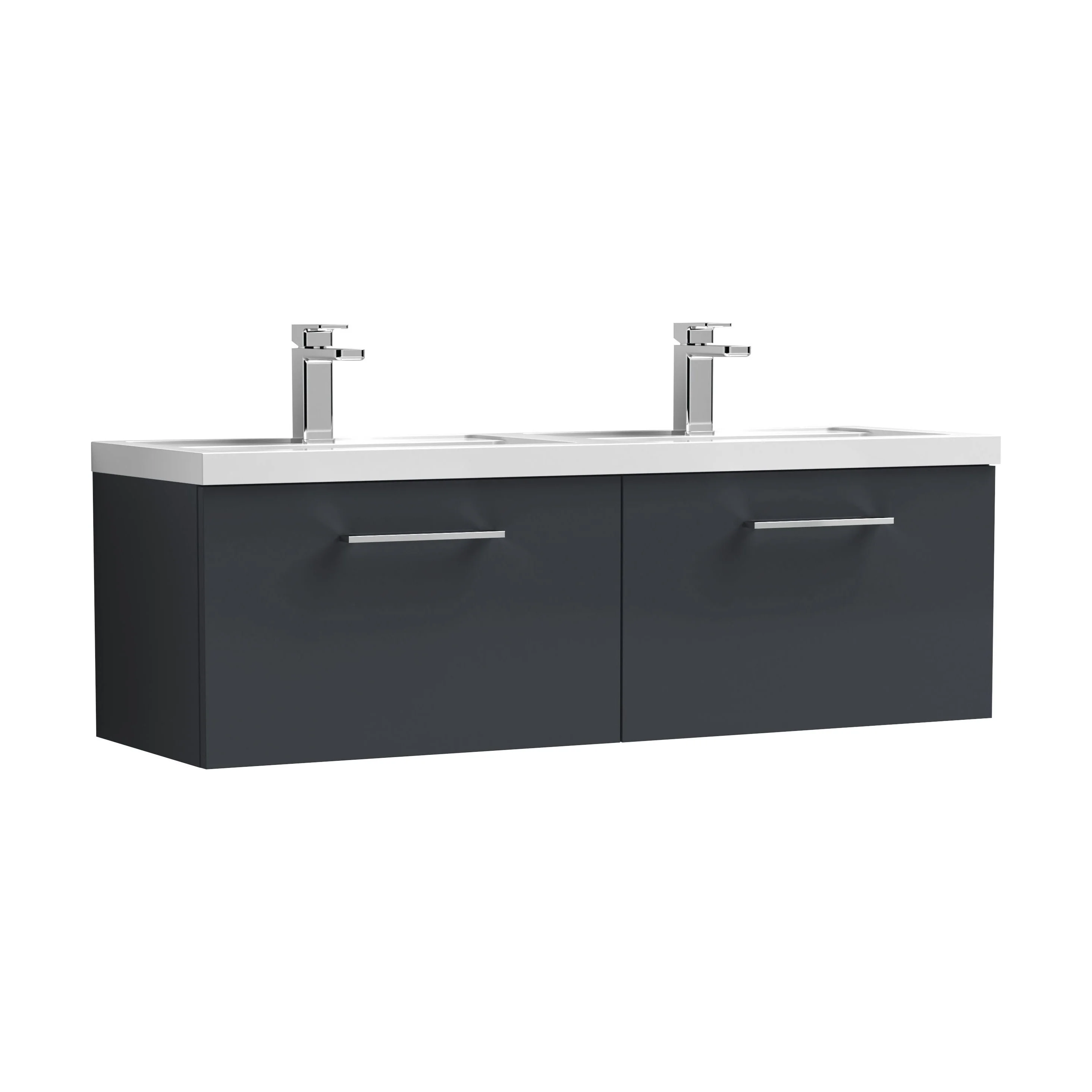 Bramshall Wall Hung 2 Drawer Vanity Basin Unit - 1200mm - Choice of Colour and Basin Type - Image 12