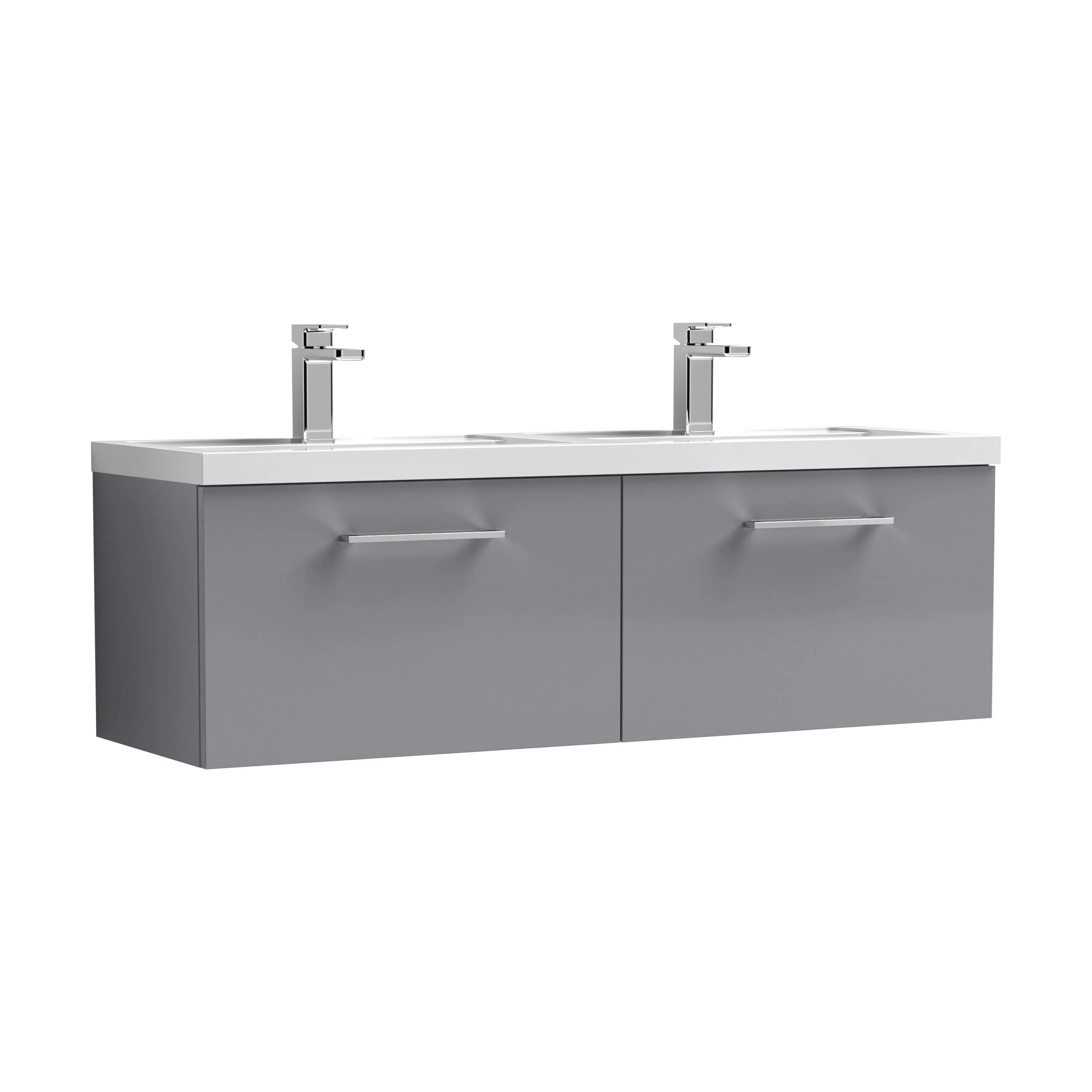 Bramshall Wall Hung 2 Drawer Vanity Basin Unit - 1200mm - Choice of Colour and Basin Type - Image 14