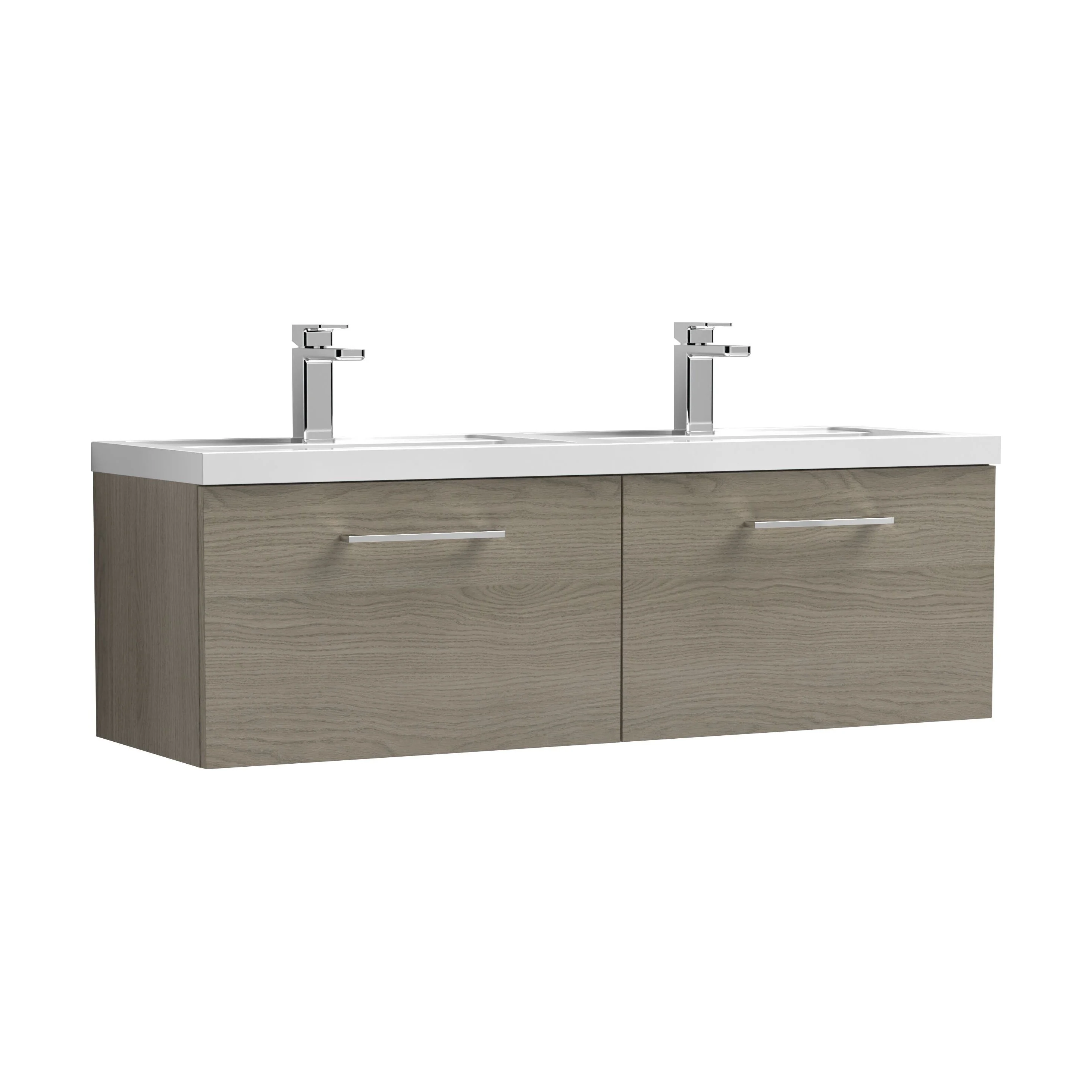 Bramshall Wall Hung 2 Drawer Vanity Basin Unit - 1200mm - Choice of Colour and Basin Type - Image 16